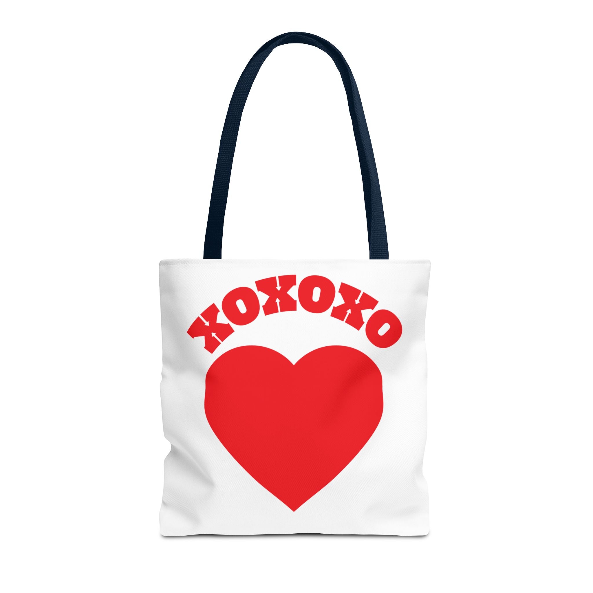 Valentine Heart 'XOXOXO' Tote Bag — Romantic Red Heart Canvas Tote for Valentine's Day