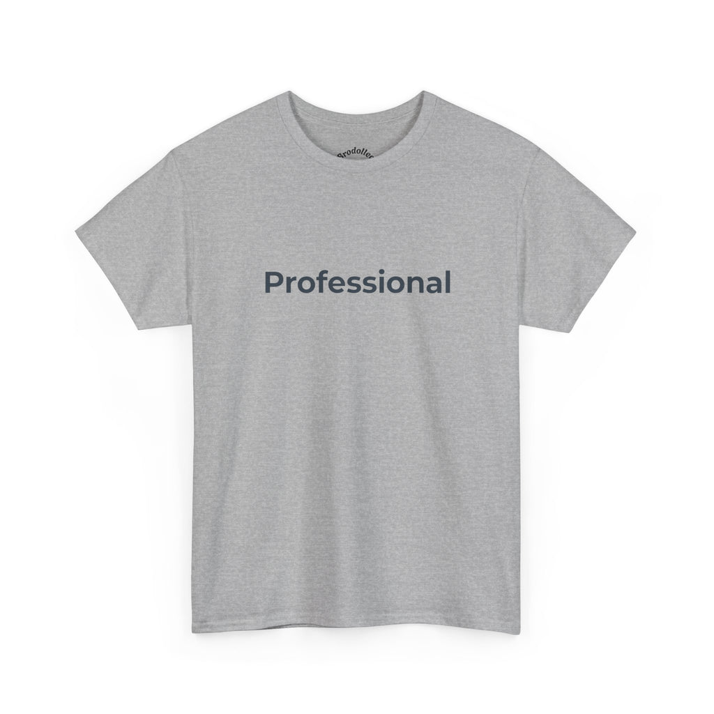 Professional T‑Shirt — Minimalist White Tee with 'Professional' Text