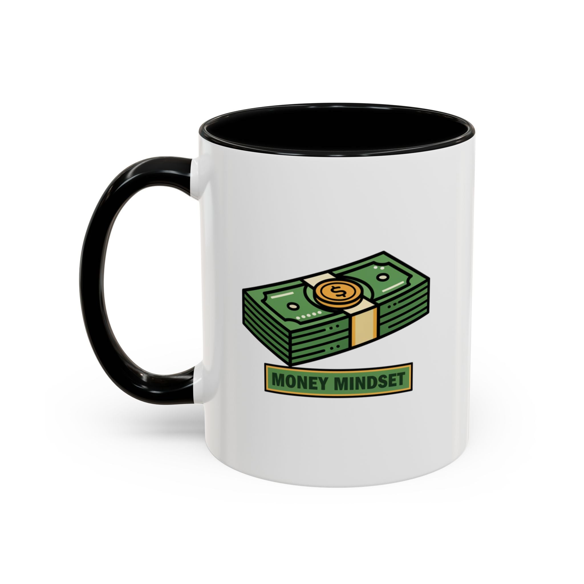 Money Mindset Coffee Mug — Stack of Cash Accent Mug (11/15oz)