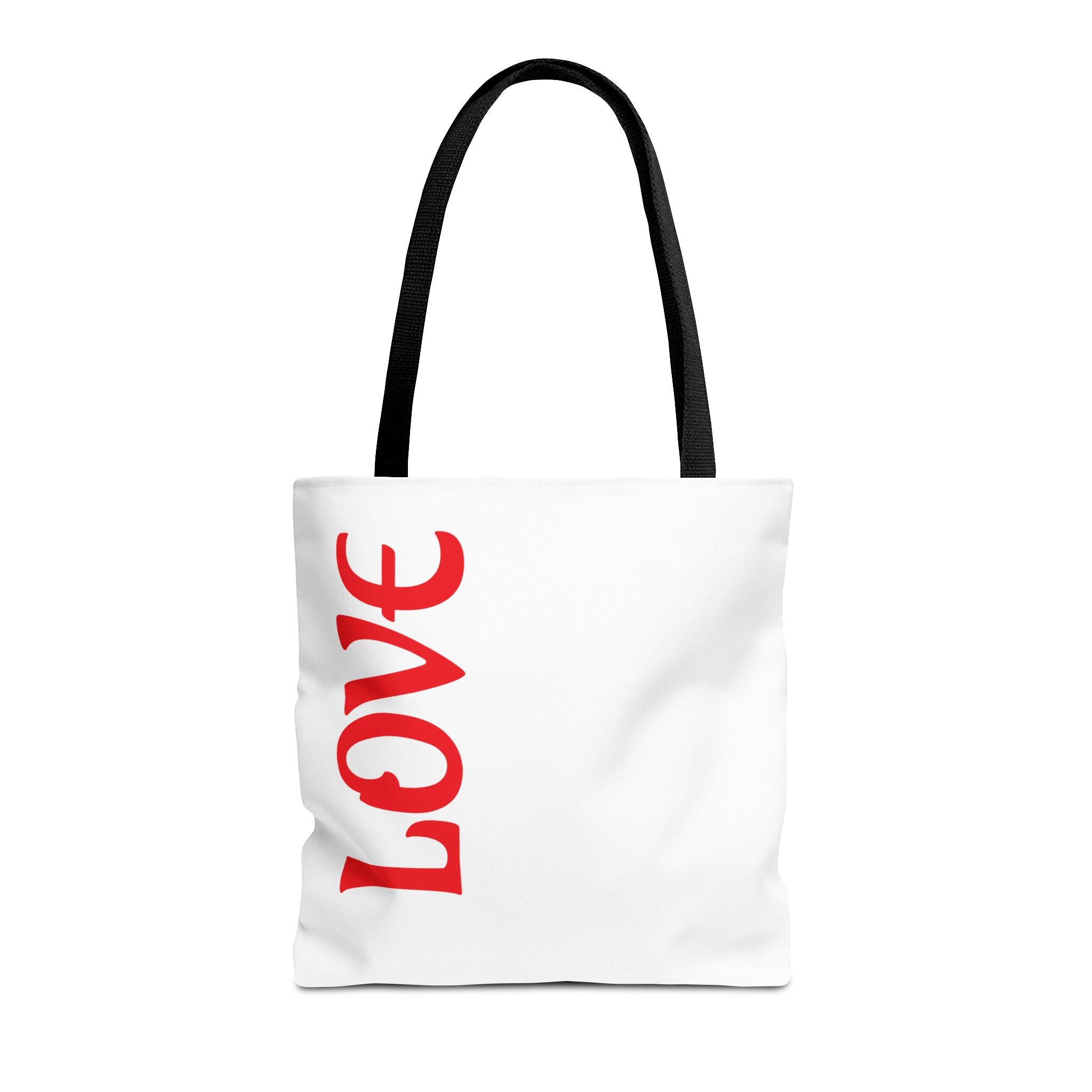 LOVE Vertical Red Tote Bag – Romantic Valentine’s Day Canvas Tote