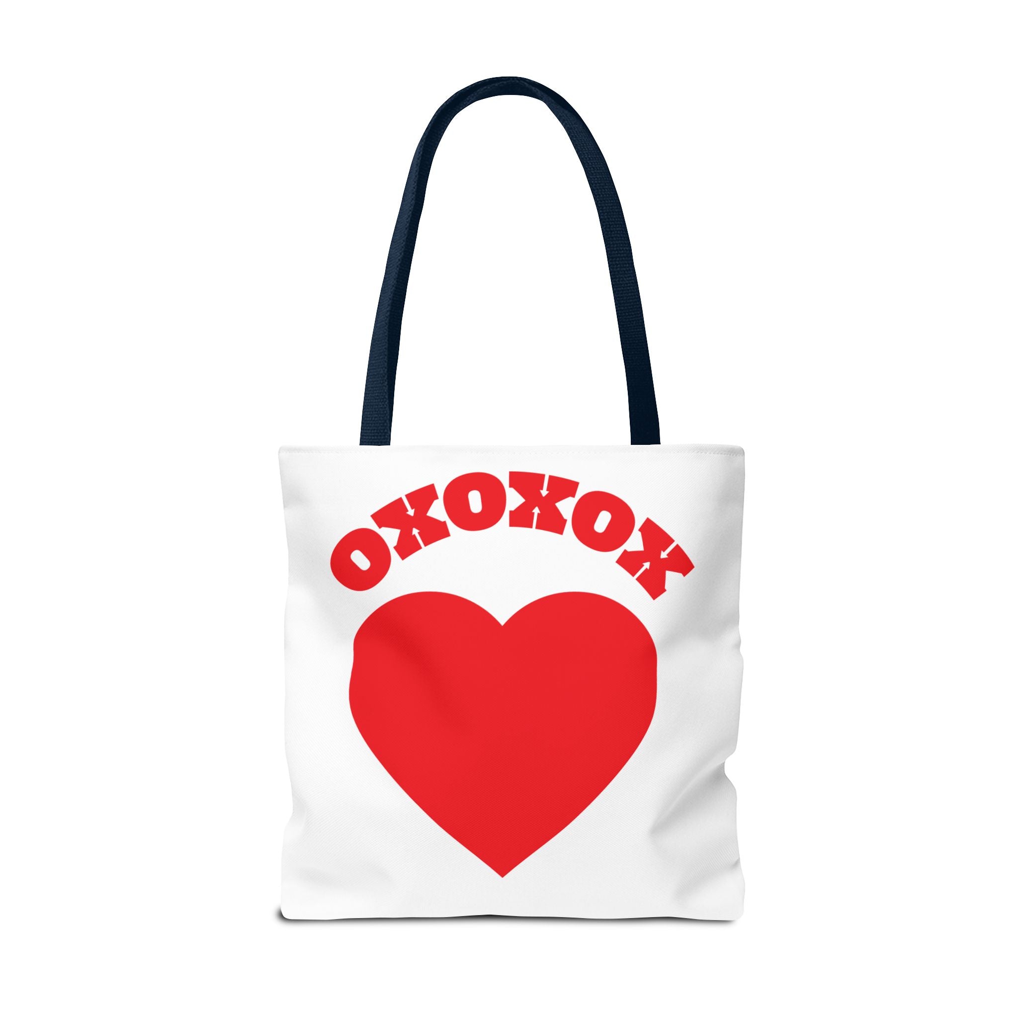 Valentine Heart 'XOXOXO' Tote Bag — Romantic Red Heart Canvas Tote for Valentine's Day
