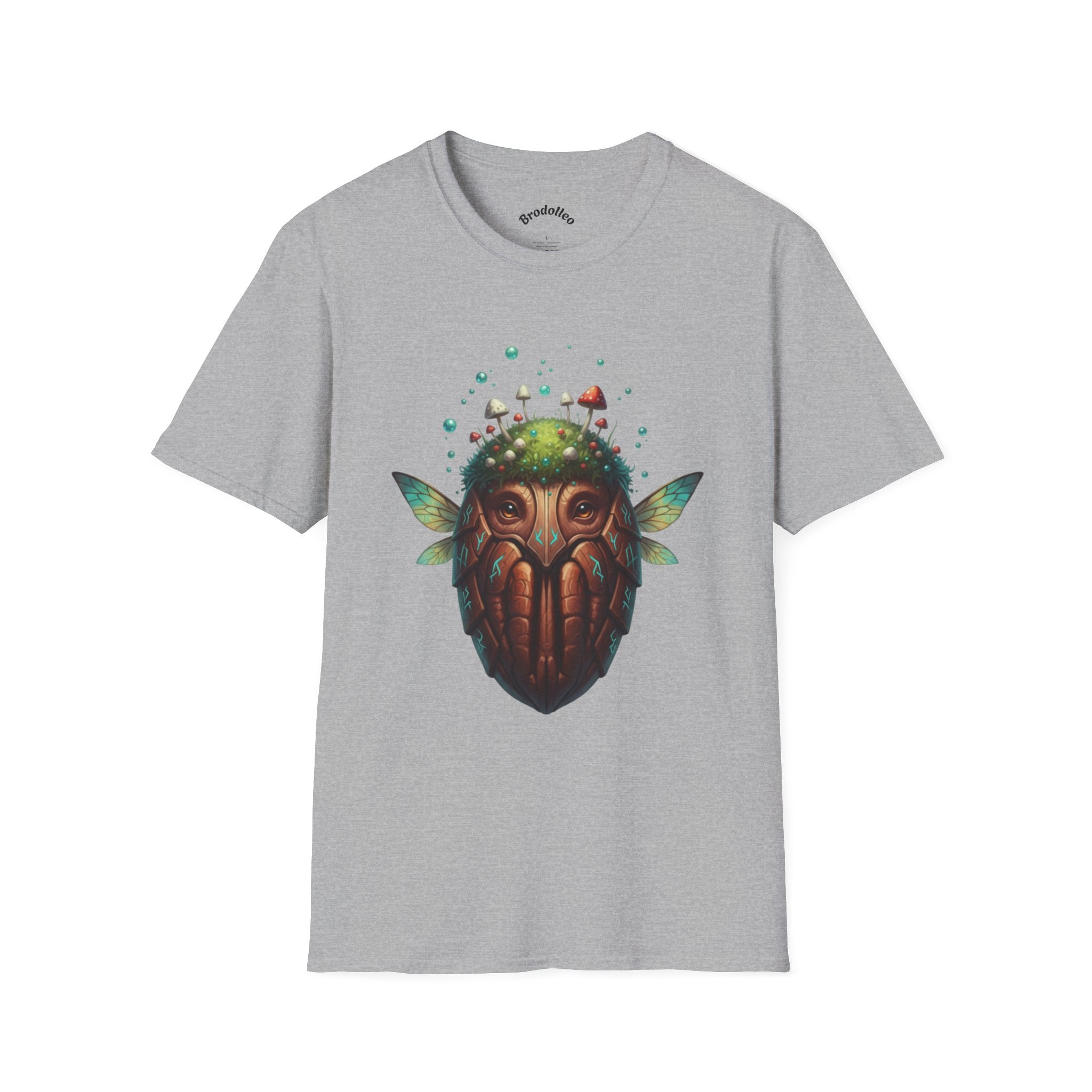Fantasy Forest Mask T-Shirt — Woodland Creature Tee with Mushroom Crown