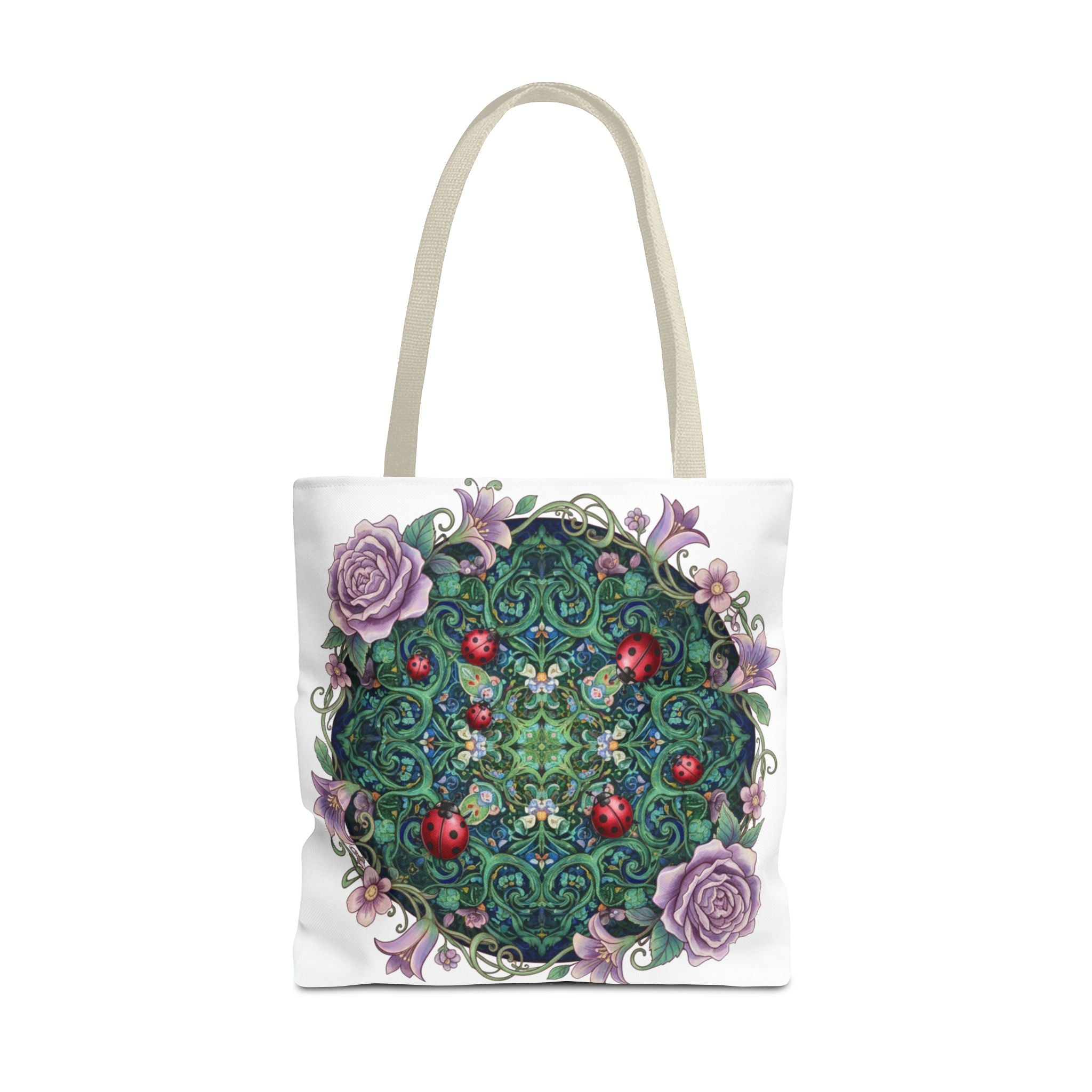 Floral Mandala Tote Bag – Ladybug & Rose Garden AOP Tote
