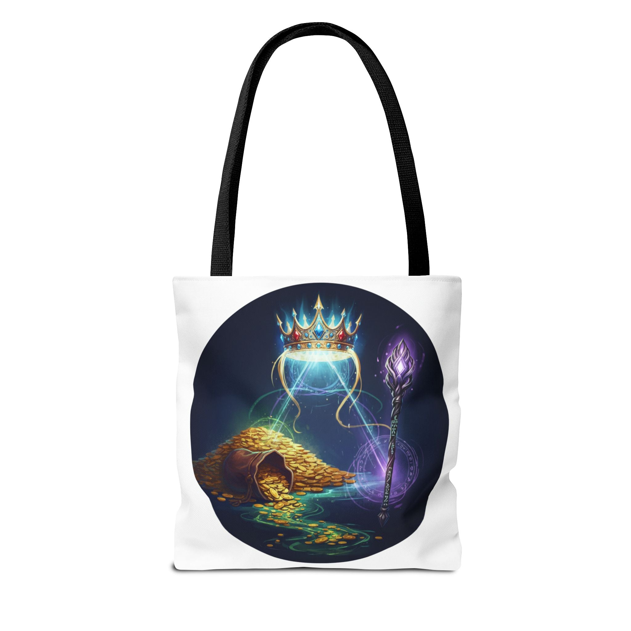 Mystic Crown & Treasure Tote Bag — Fantasy Magic Art Tote