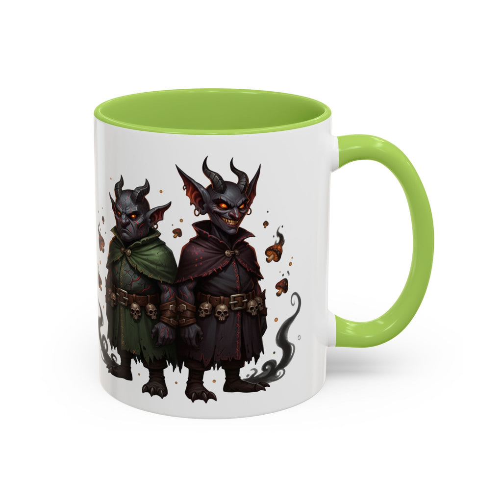 Demon Rogue Duo Coffee Mug – Fantasy RPG Goblin Warlock Design (11/15oz)
