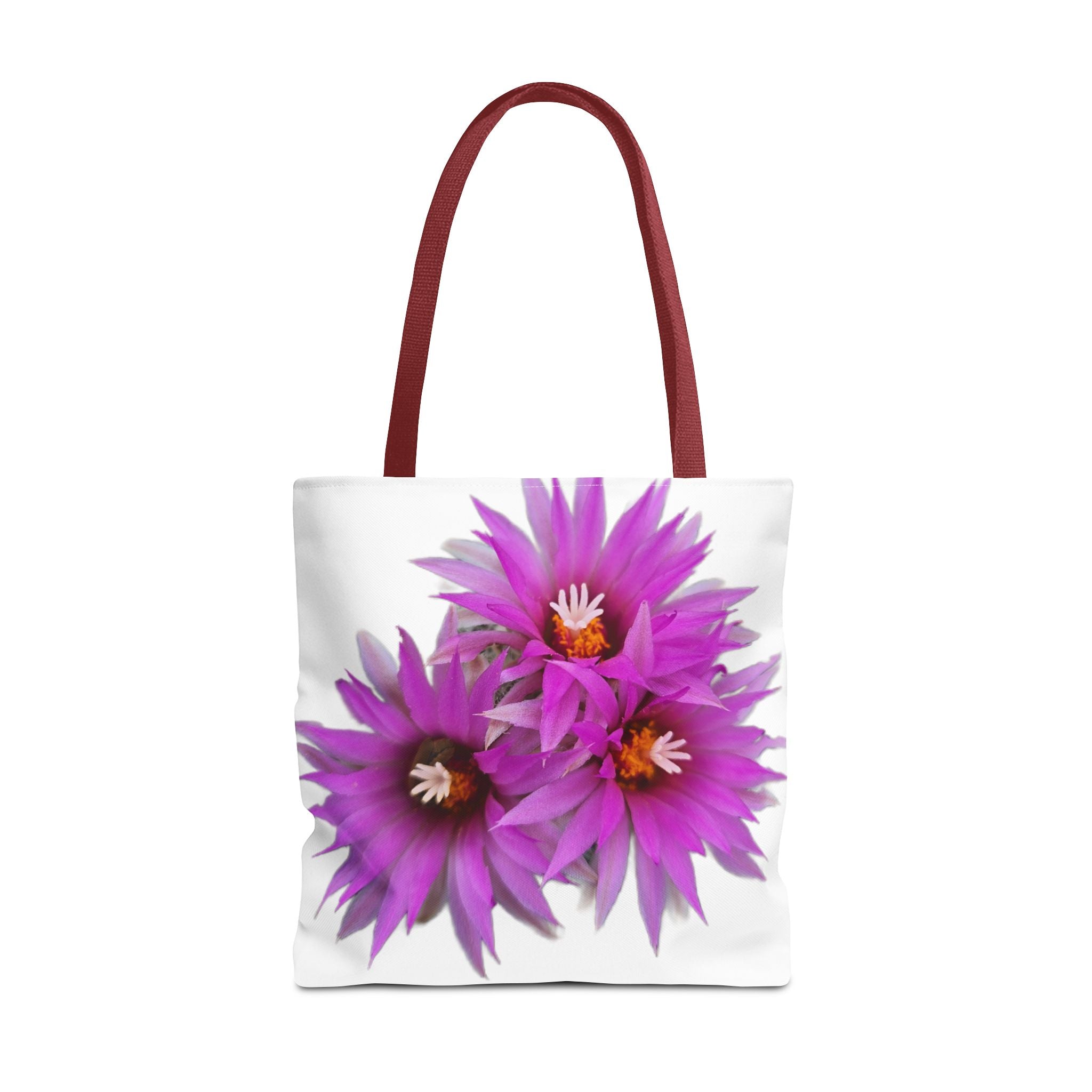 Pink Cactus Flower Tote Bag — Vibrant Desert Floral All-Over Print Tote
