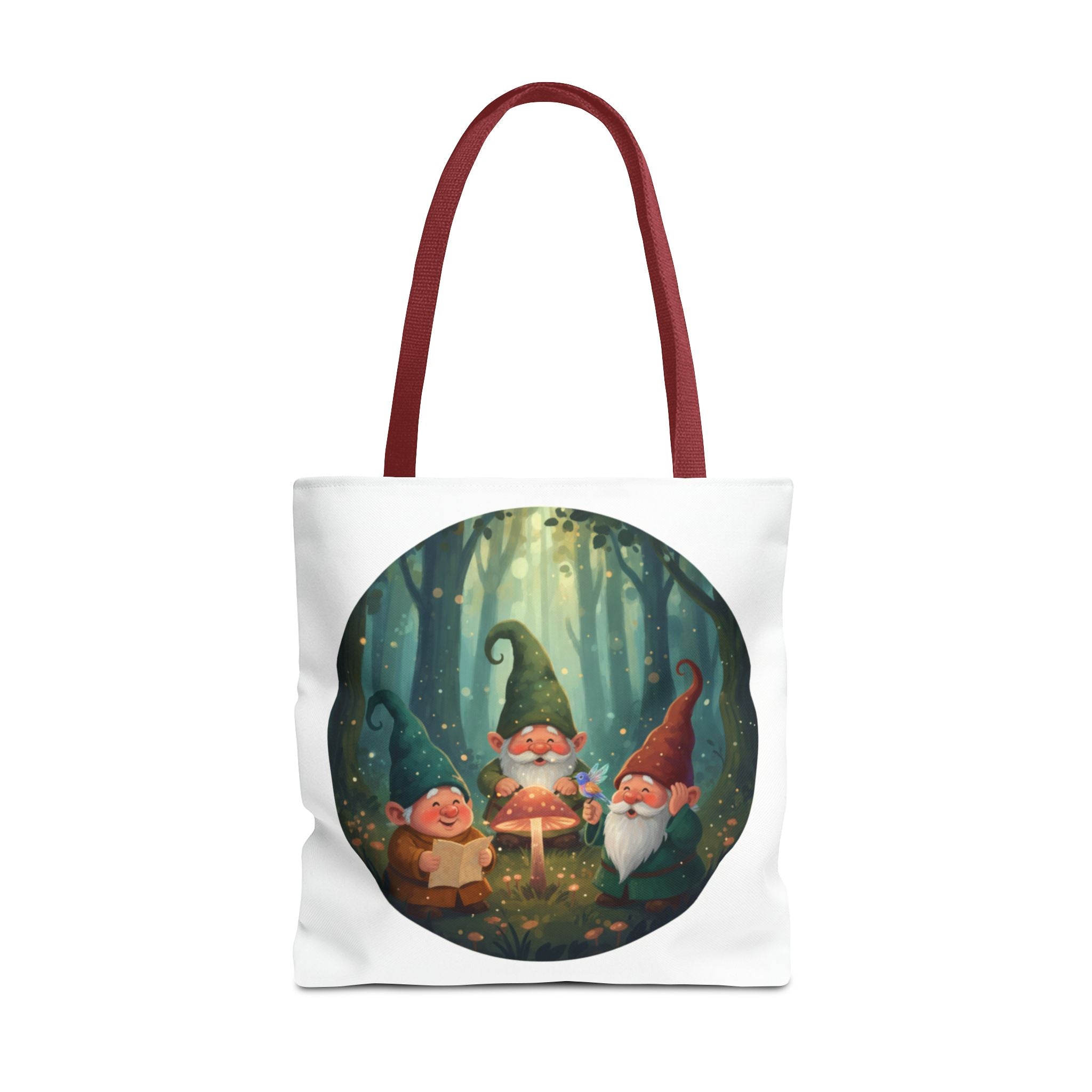 Gnome Forest Tote Bag — Magical Woodland Gnomes All-Over Print