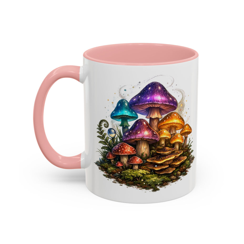 Colorful Fantasy Mushroom Coffee Mug — Accent Ceramic 11/15oz