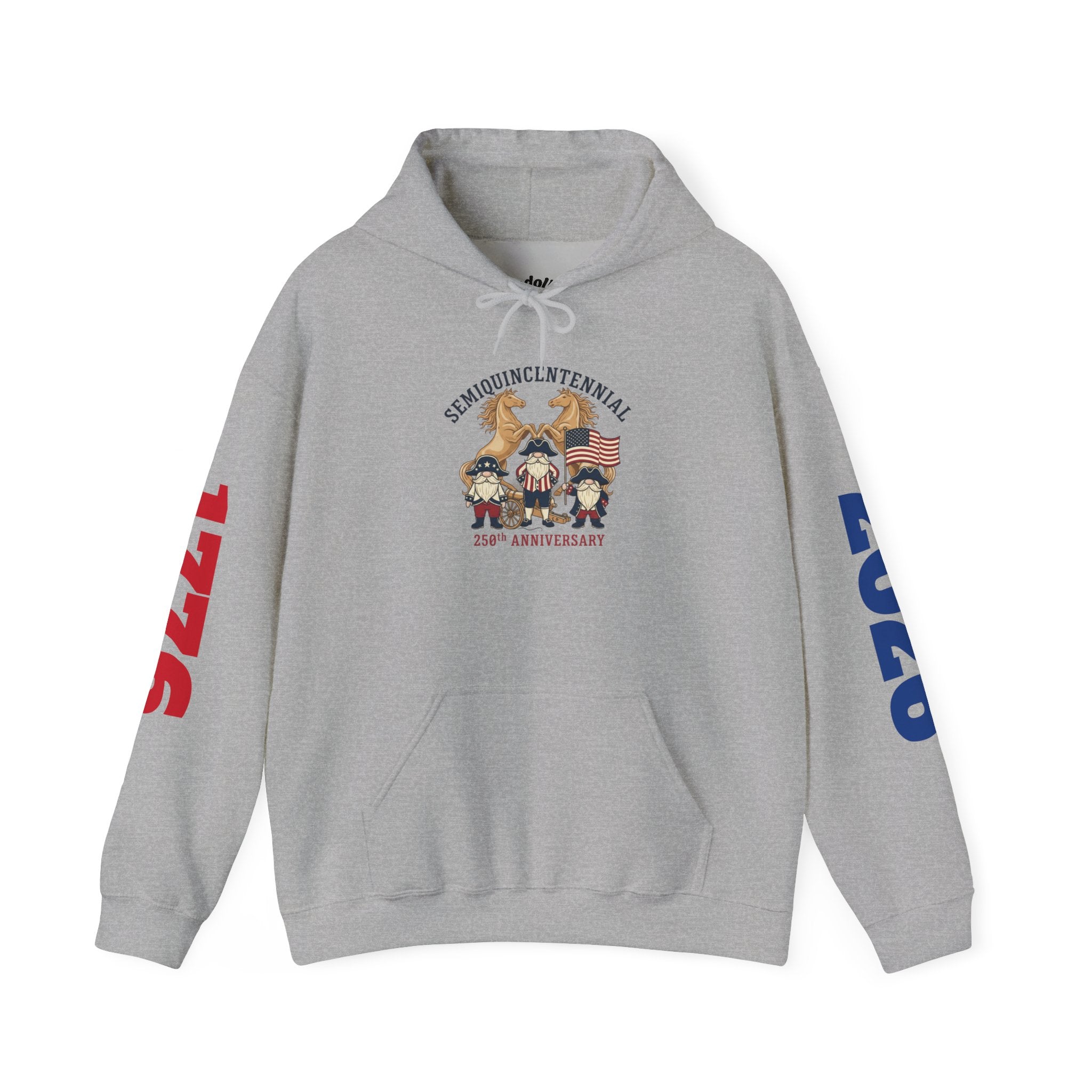 Centennial Gnome Hoodie — 1776 & 2026 Patriotic Anniversary Sweatshirt