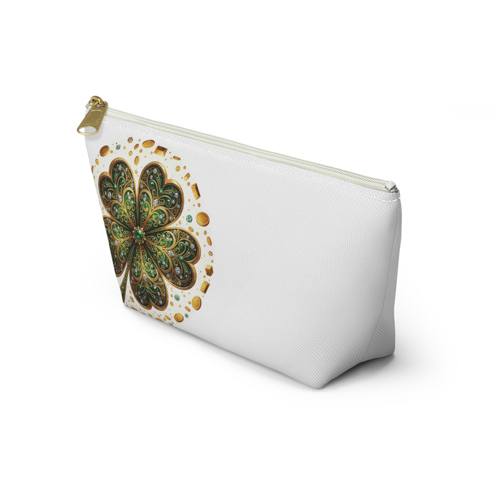 Clover Accessory Pouch — St. Patrick’s Day Shamrock Makeup Bag