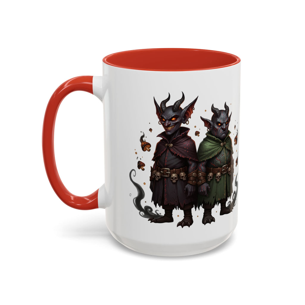 Demon Rogue Duo Coffee Mug – Fantasy RPG Goblin Warlock Design (11/15oz)