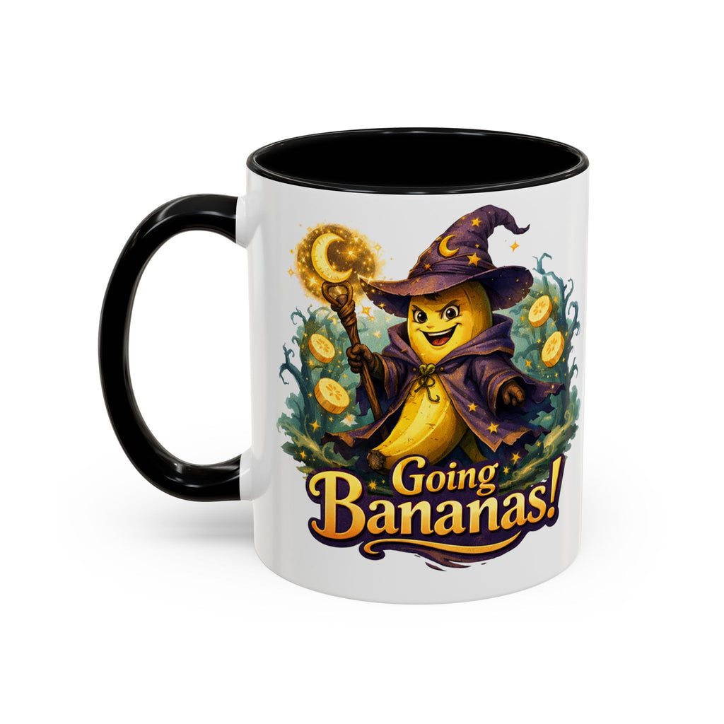 Going Bananas! Witch Banana Accent Coffee Mug — Fun Halloween Coffee Cup (11/15oz)