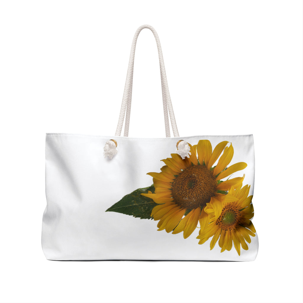 Sunflower Weekender Bag – Large Floral Travel Tote for Beach, Weekend Getaways & Gifts