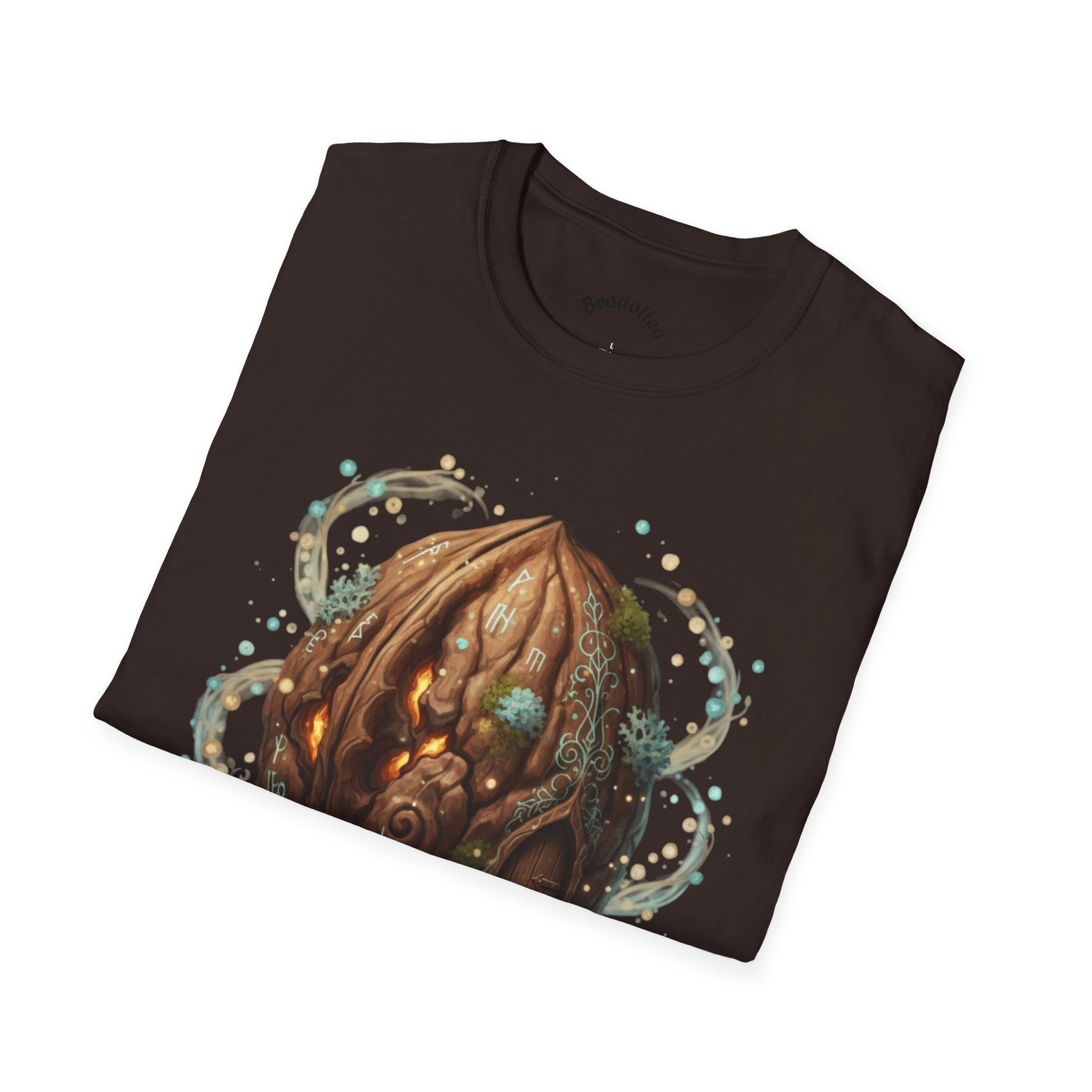 Mystic Walnut Orb T‑Shirt — Fantasy Nature Illustration