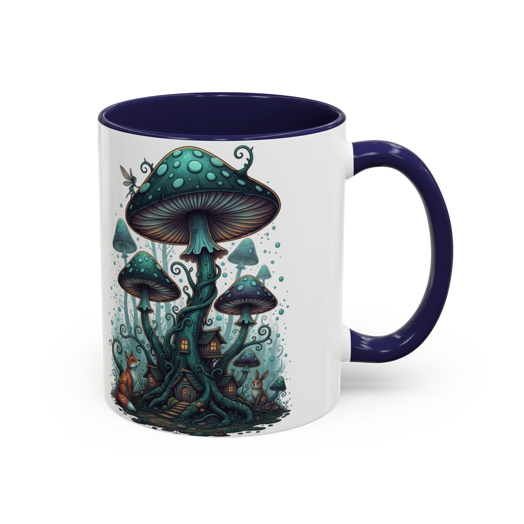 Enchanted Mushroom Cottage Coffee Mug — Fantasy Forest Accent Mug