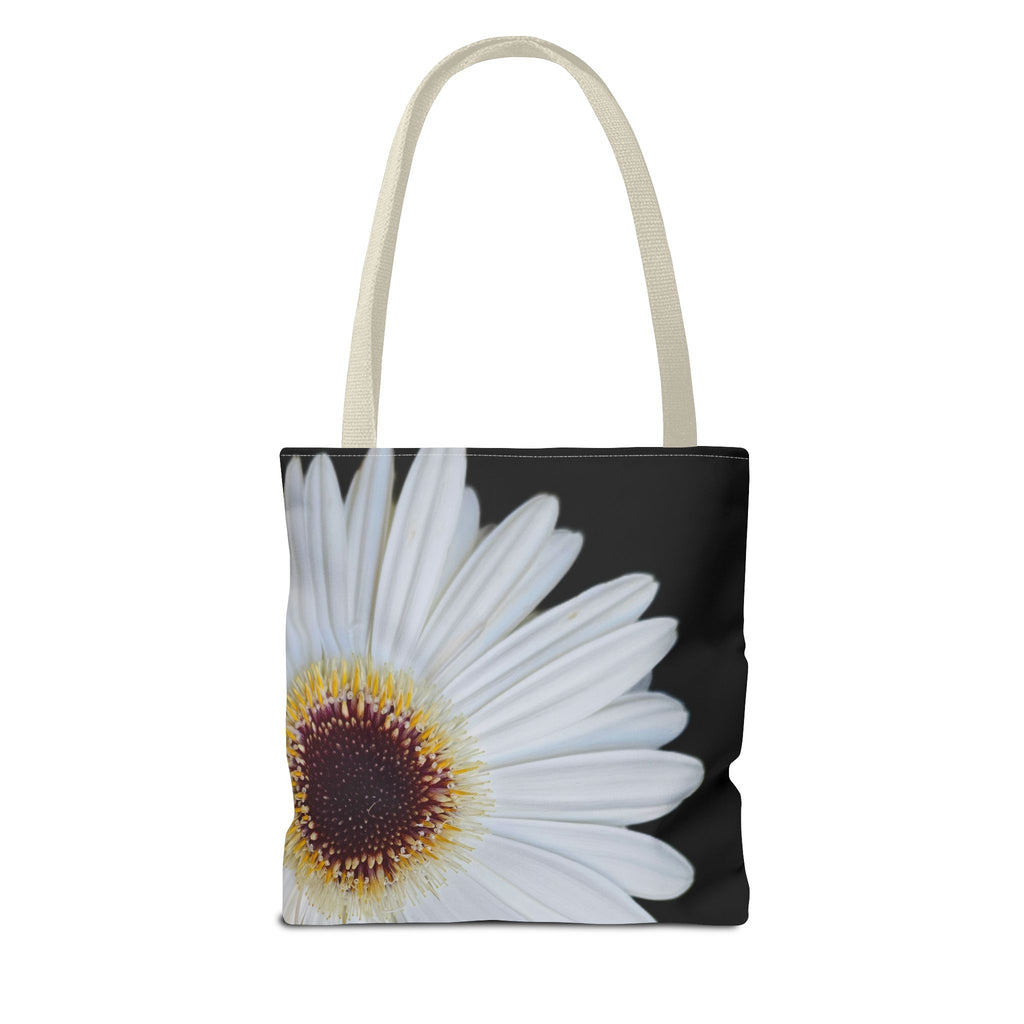 Daisy Corner Tote Bag — White Floral AOP Shopper