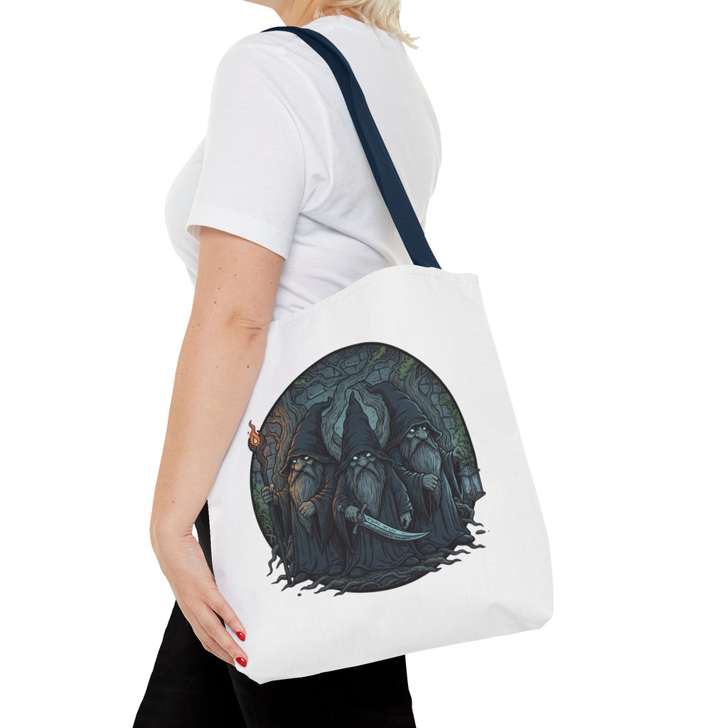 Mystic Grove Wizards Tote Bag — Fantasy Circle Art All-Over Print