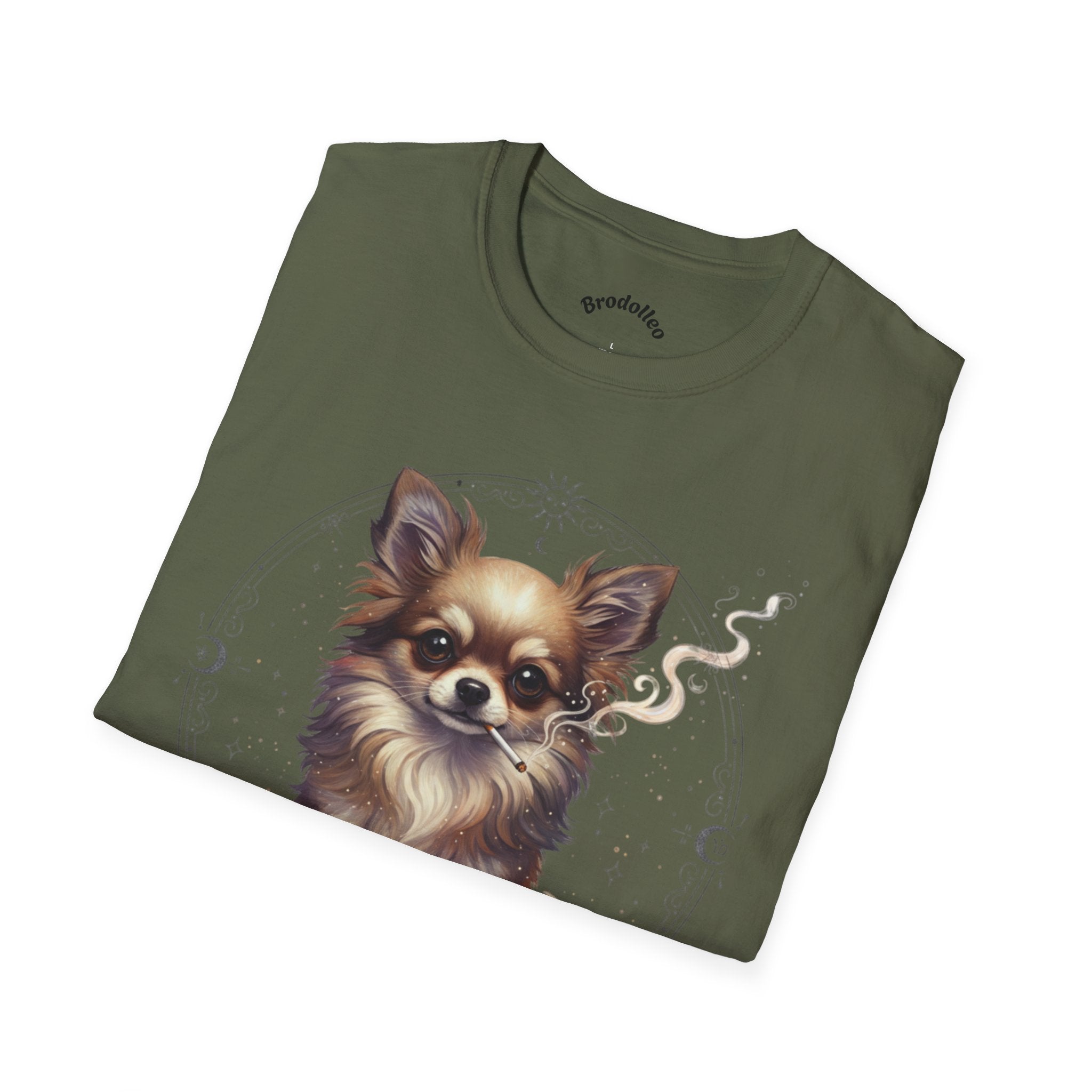 Chihuahua Portrait T-Shirt — Cute Long-Haired Dog Graphic Tee