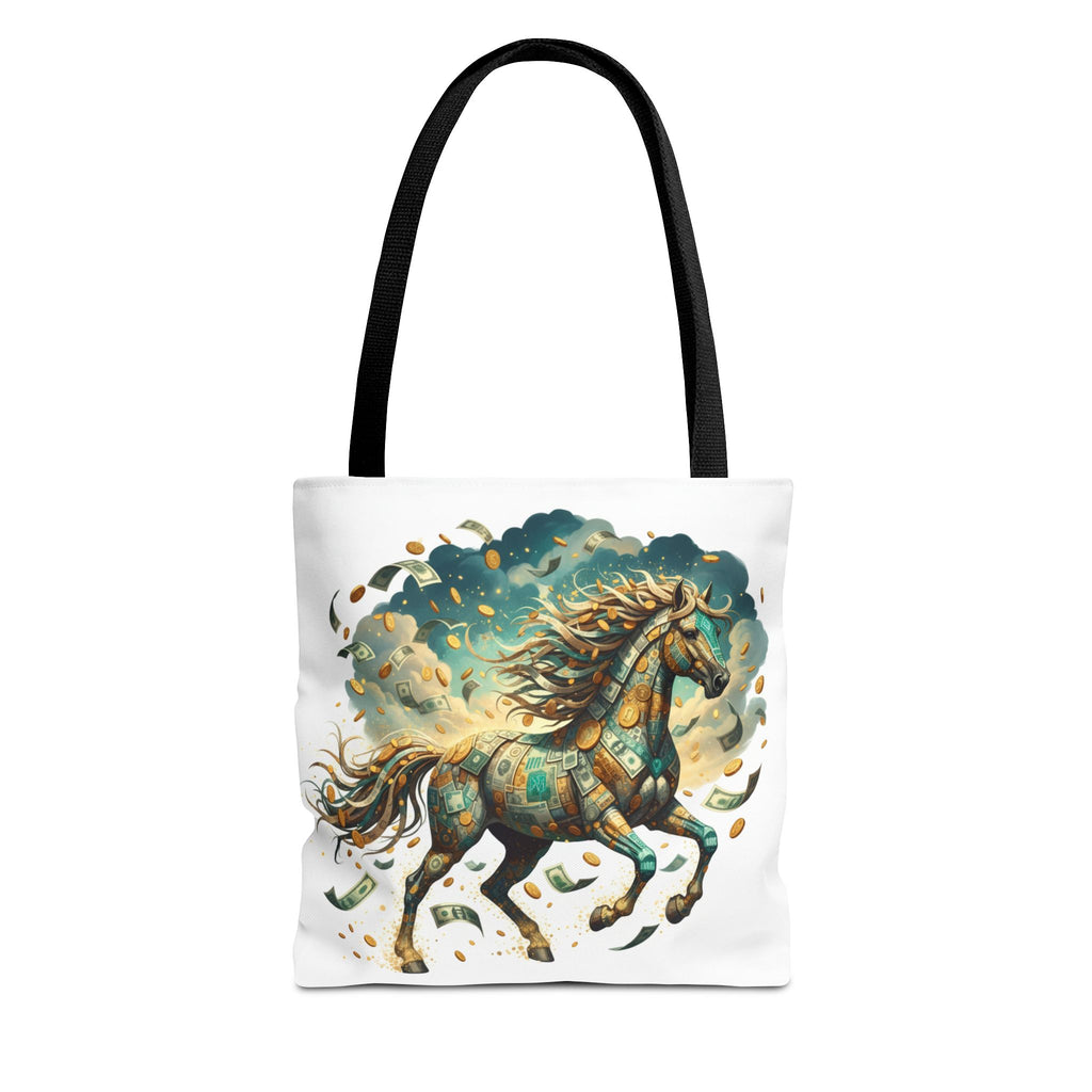 Running Horse Art Tote Bag — Boho Celestial Horse Print