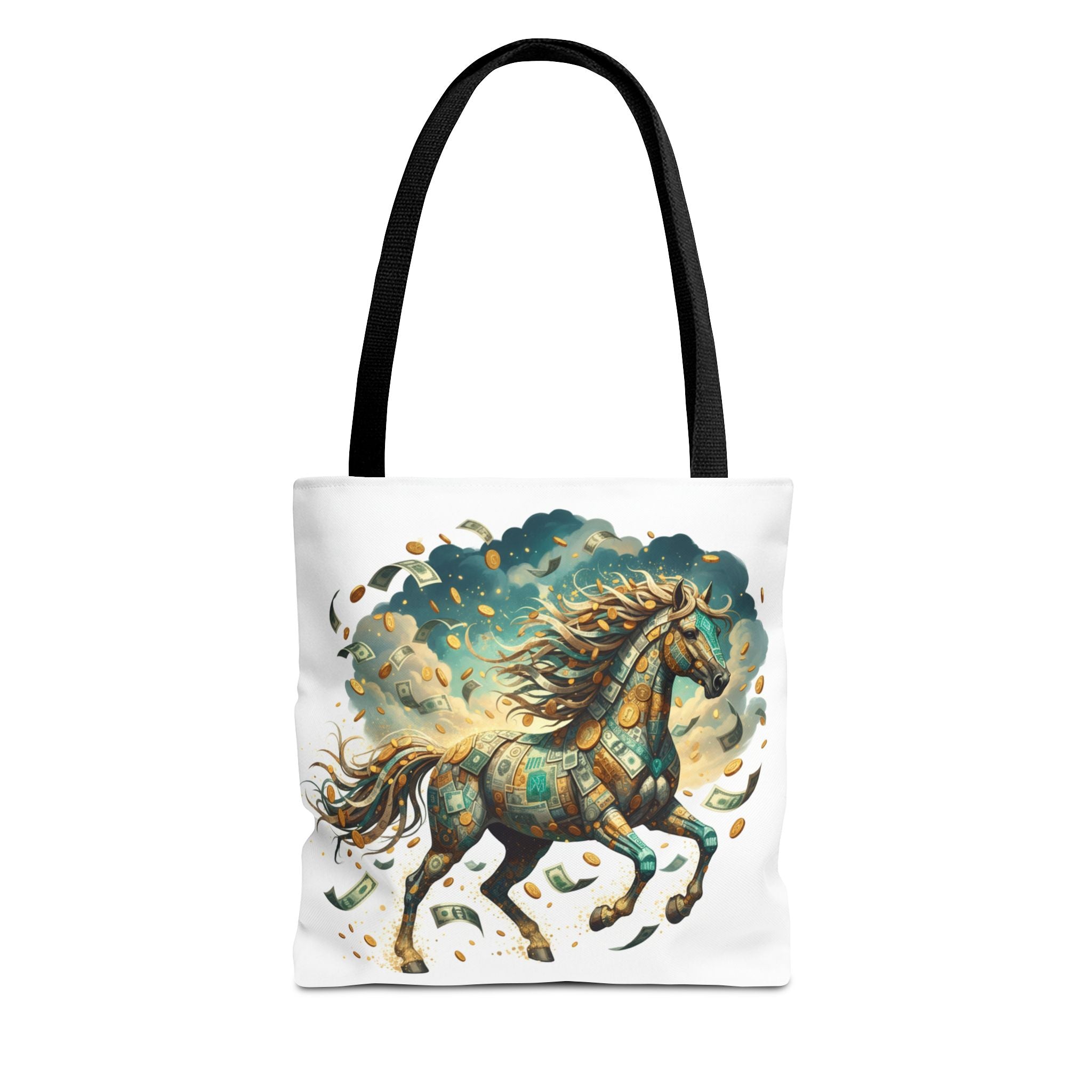 Running Horse Art Tote Bag — Boho Celestial Horse Print