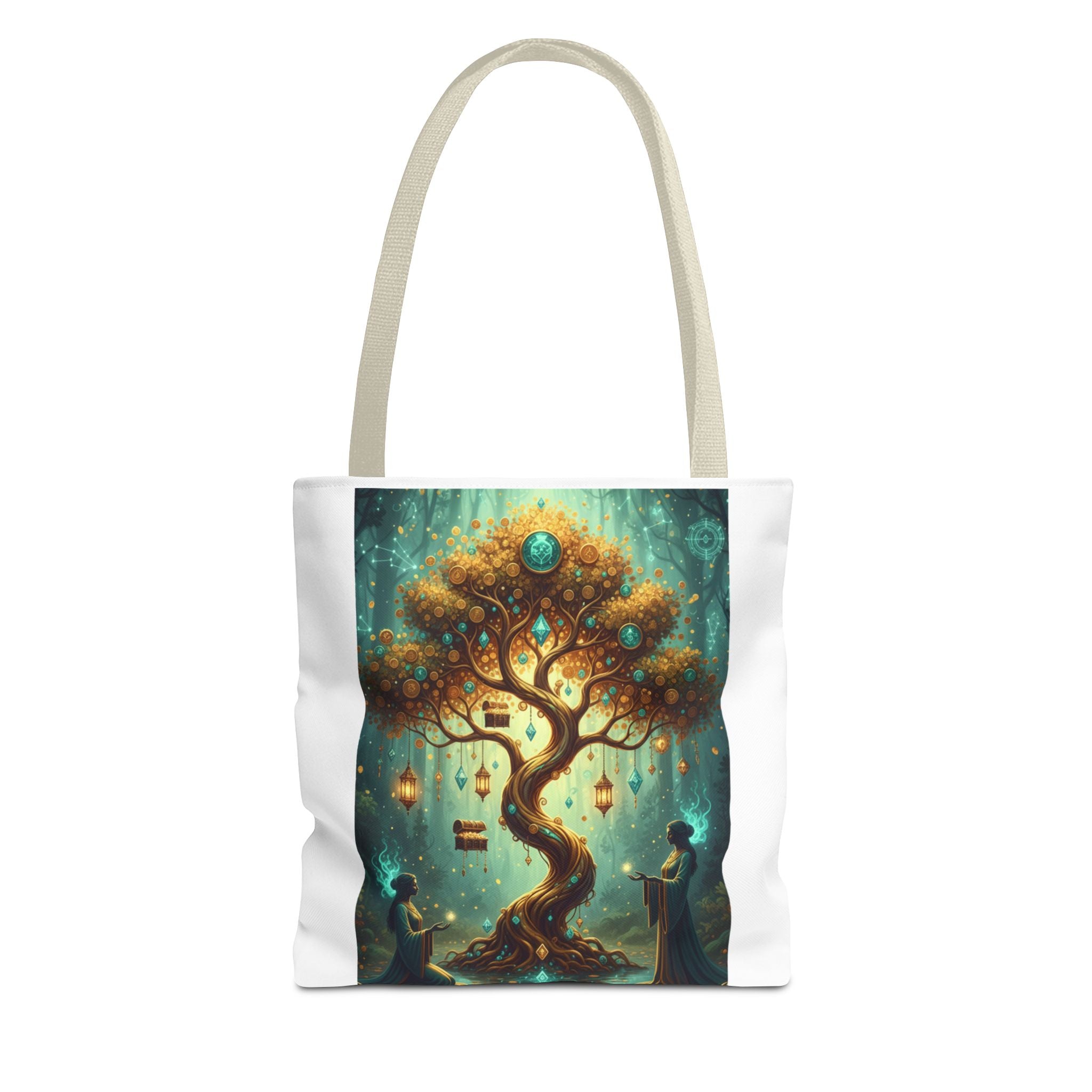 Enchanted Tree Tote Bag — Magical Night Forest Art AOP