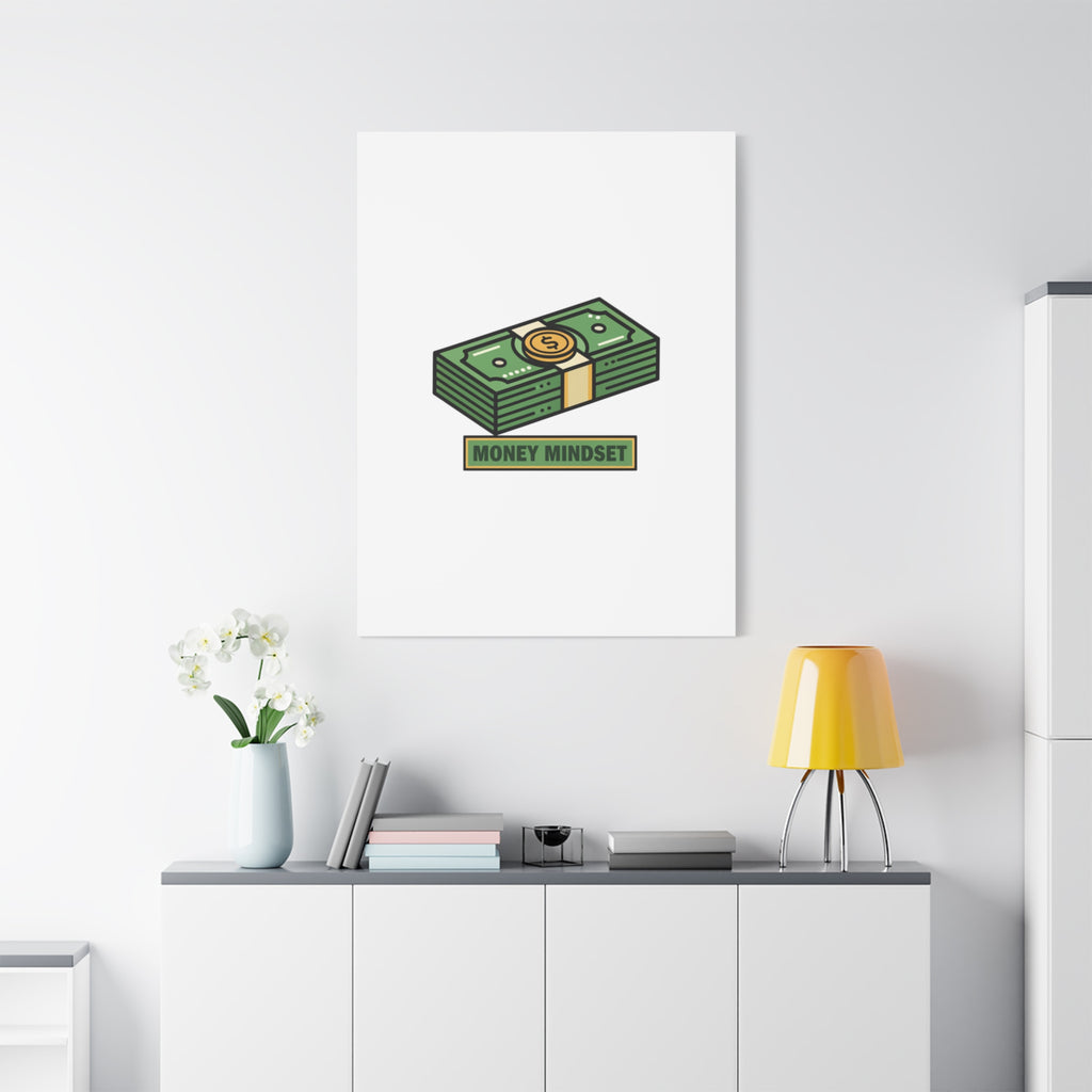 Canvas Wall Art – Money Mindset Stack Graphic (Matte Stretched Canvas)