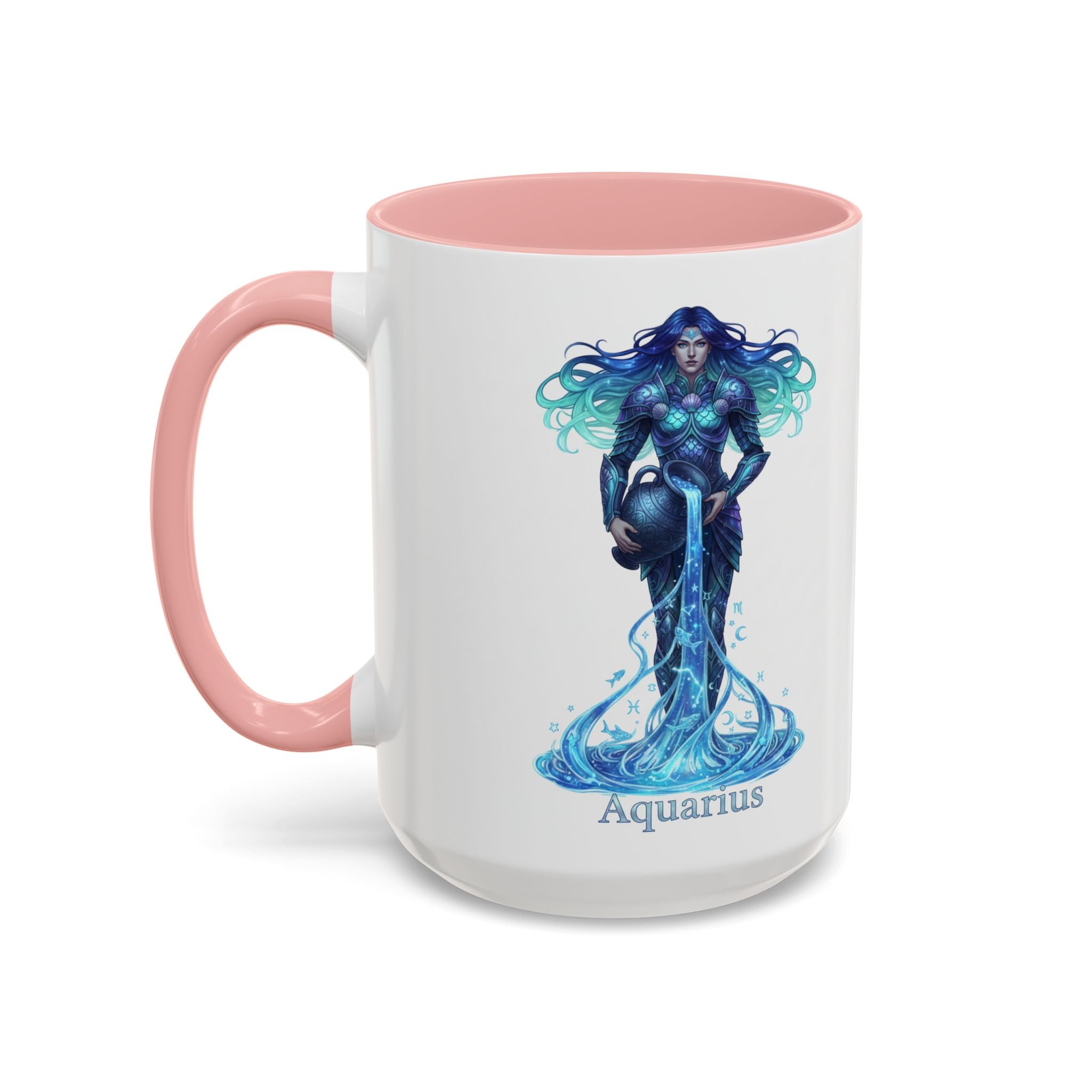 Aquarius Zodiac Coffee Mug — Water Bearer Astrology Accent Mug