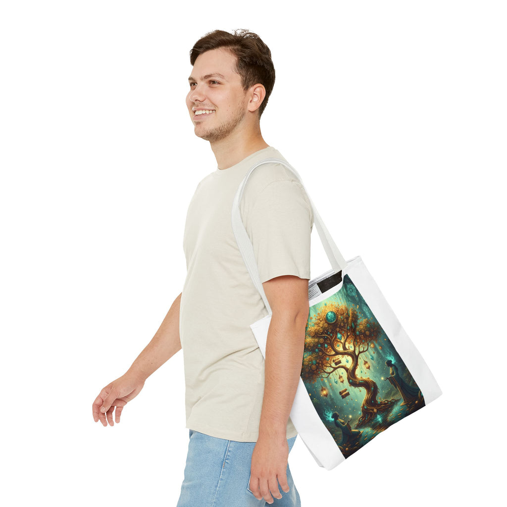 Enchanted Tree Tote Bag — Magical Night Forest Art AOP