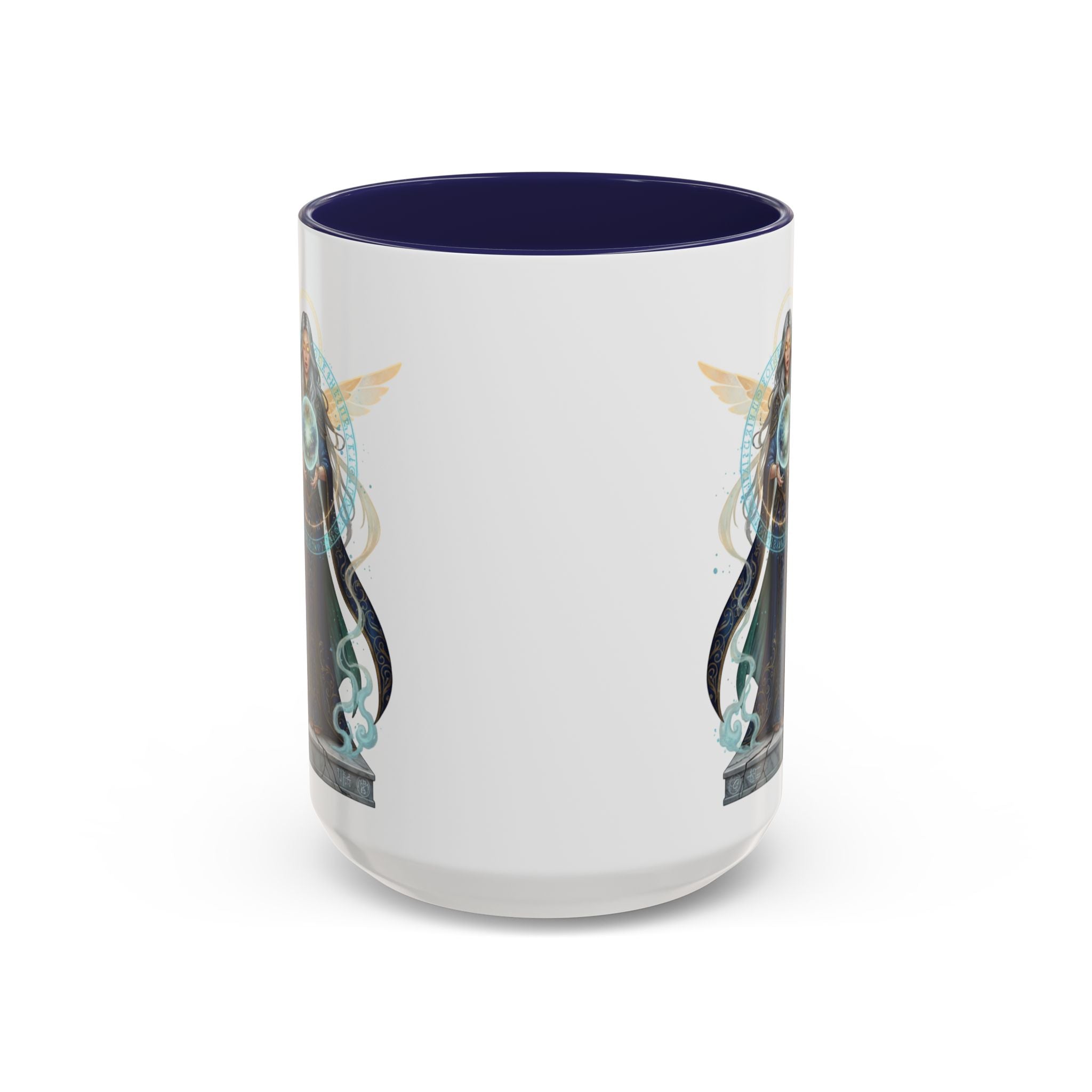 Mystic Oracle Coffee Mug — Woman with Crystal Ball Accent Mug