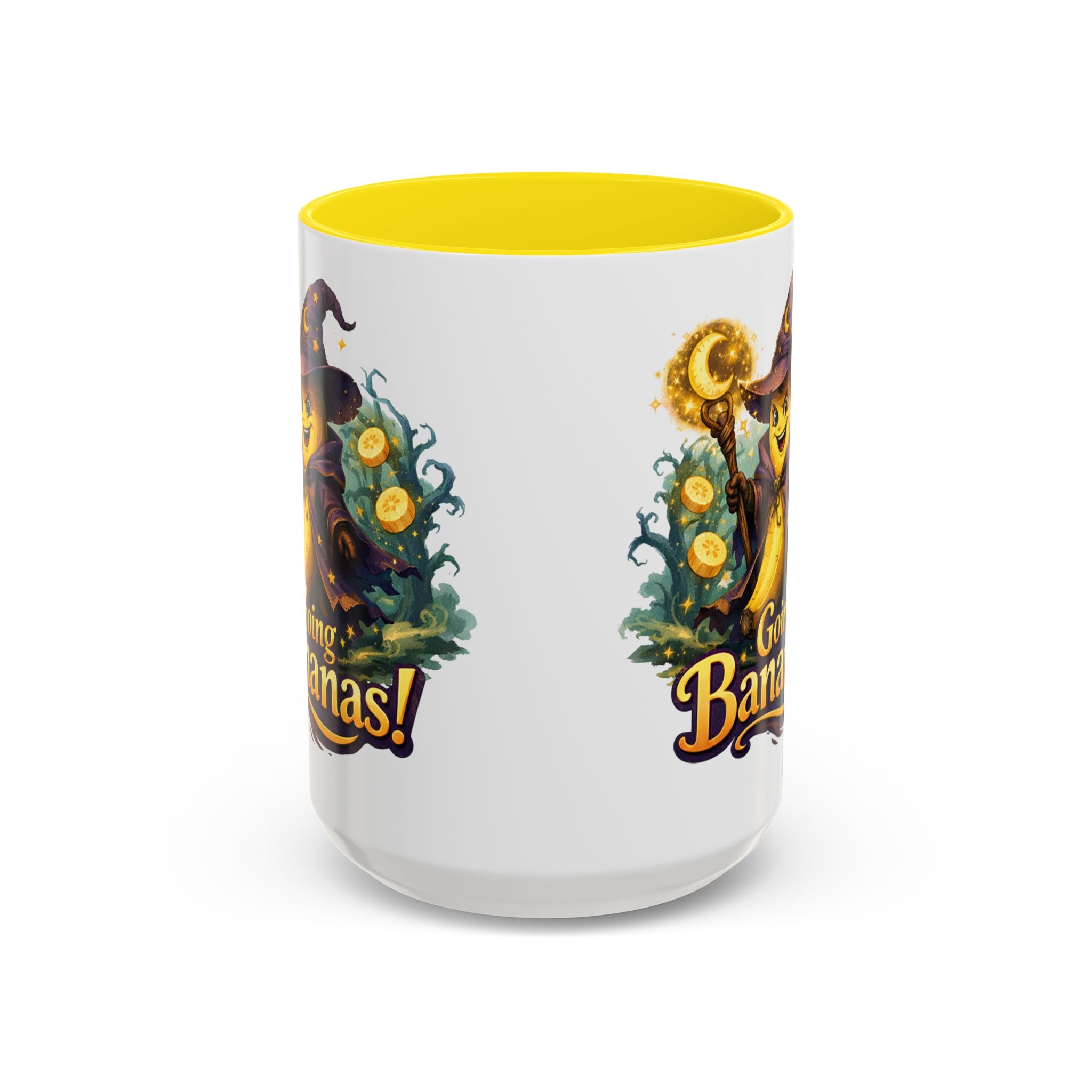 Going Bananas! Witch Banana Accent Coffee Mug — Fun Halloween Coffee Cup (11/15oz)