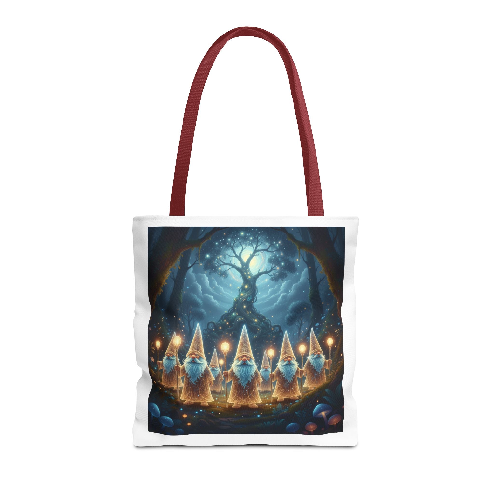 Mystical Gnome Forest Tote Bag — Candlelight Woodland Magic AOP