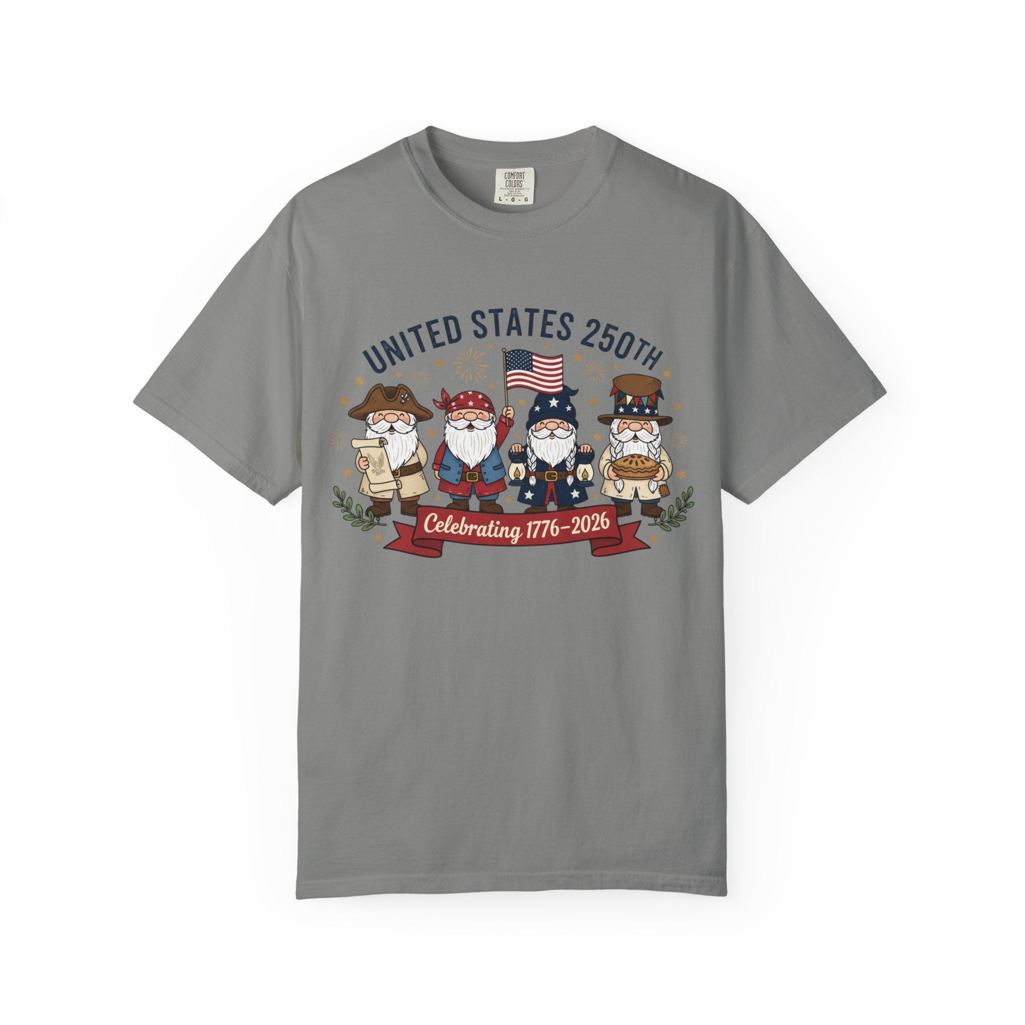 United States 250th Celebration T-shirt | Colonial Characters, 1776–2026