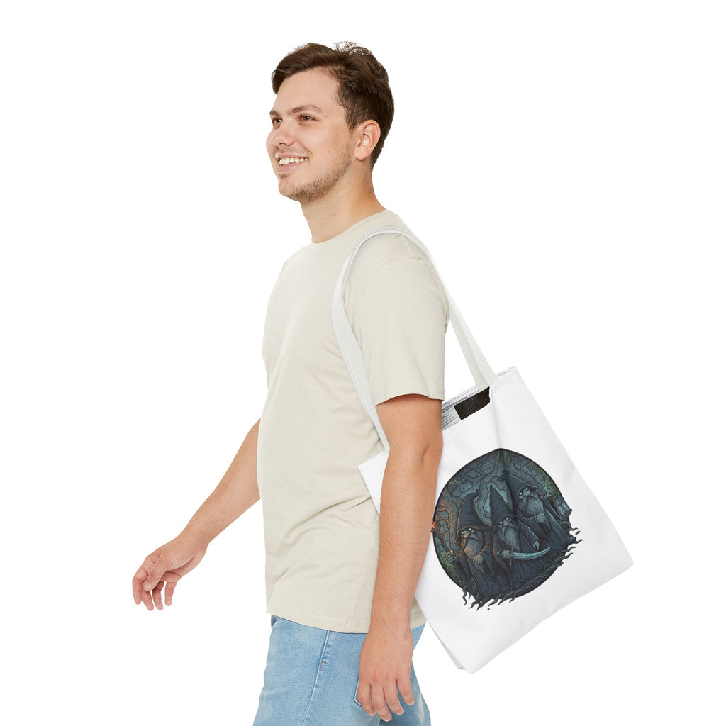 Mystic Grove Wizards Tote Bag — Fantasy Circle Art All-Over Print