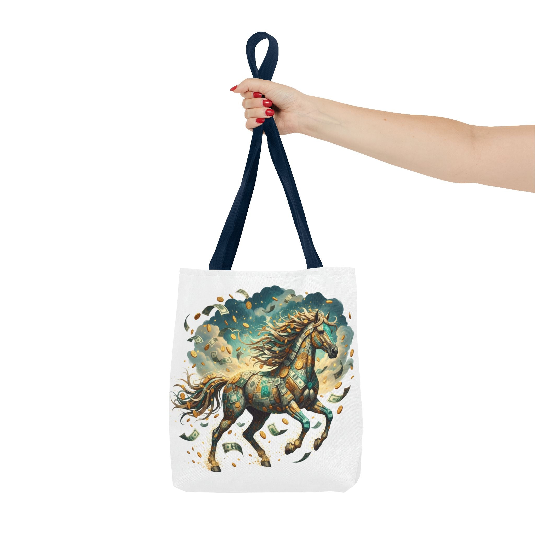 Running Horse Art Tote Bag — Boho Celestial Horse Print