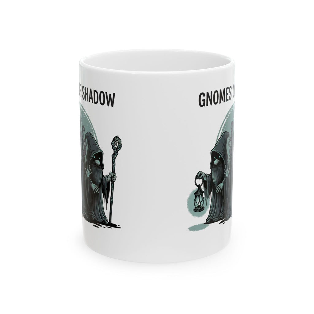 Gnome of the Shadow Ceramic Mug – Fantasy Gnome Lantern Coffee Cup (11oz & 15oz)