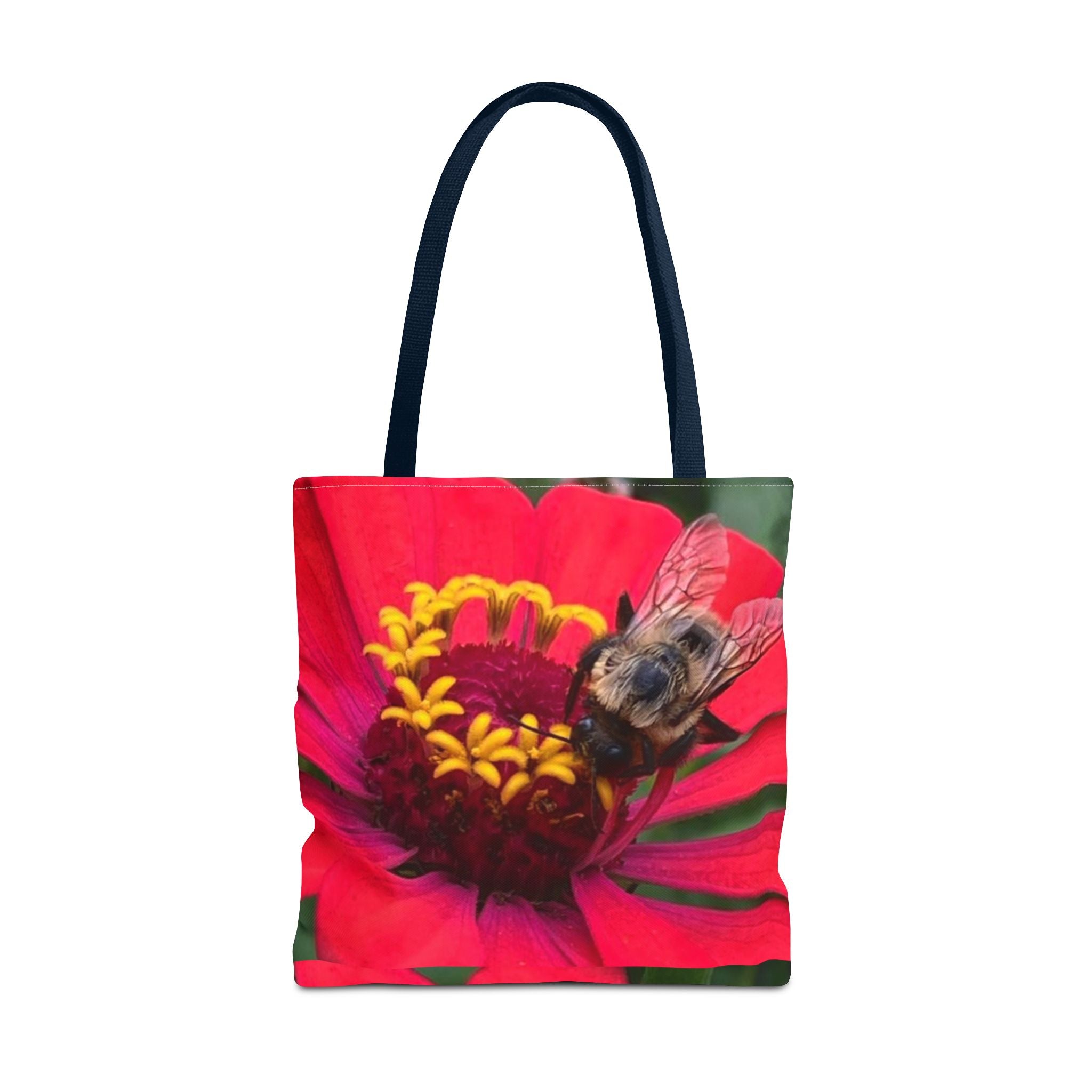 Floral Bee Tote Bag — Red Zinnia Garden Shopper