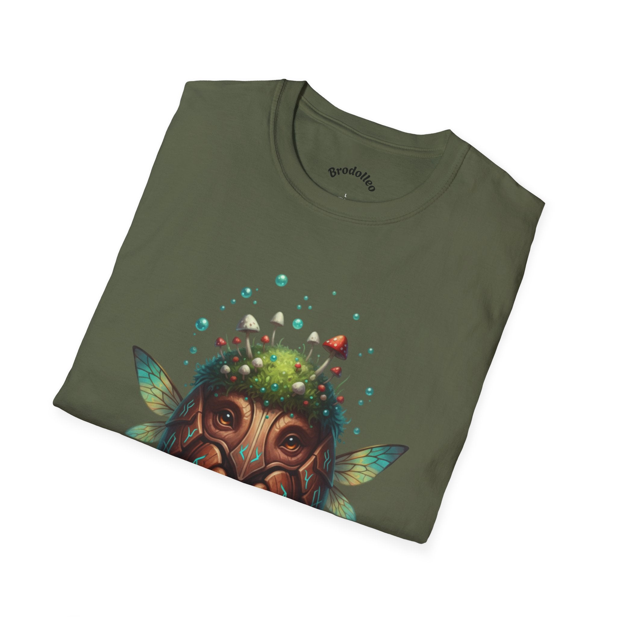 Fantasy Forest Mask T-Shirt — Woodland Creature Tee with Mushroom Crown