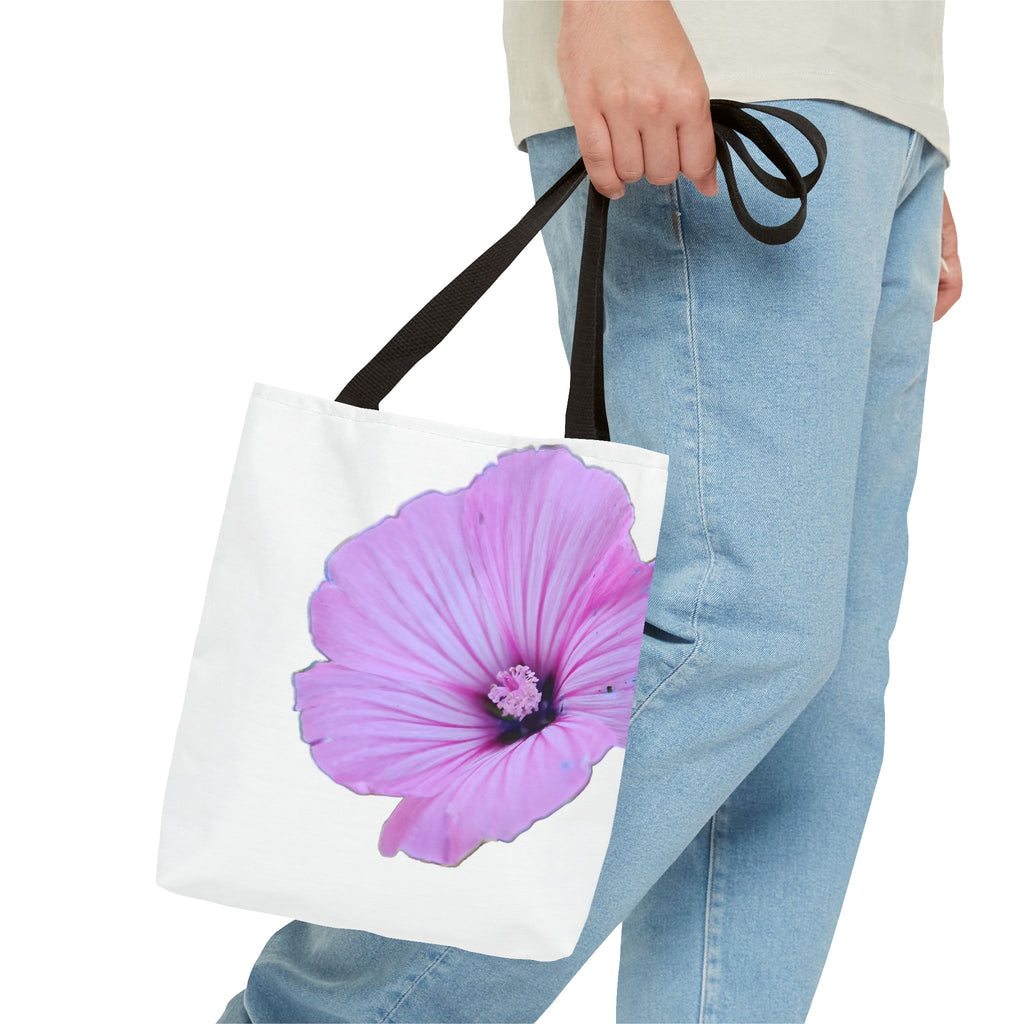 Floral Pink Hibiscus Tote Bag — Large Botanical Beach & Market Tote