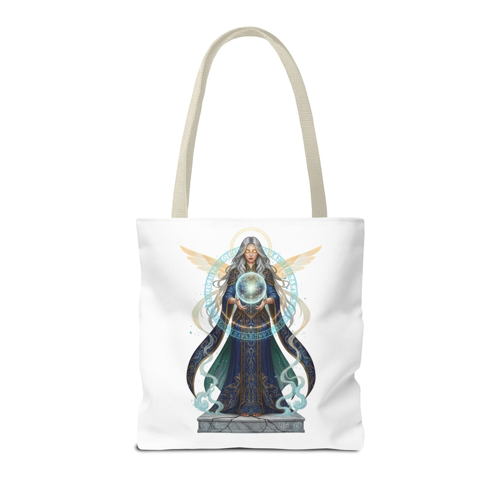 Mystic Oracle Tote Bag — Crystal Ball Seer Illustration