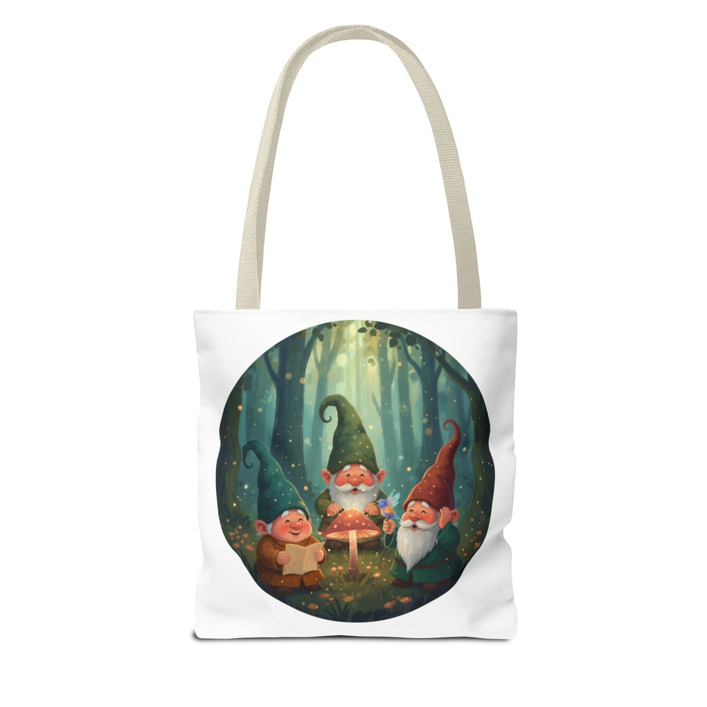 Gnome Forest Tote Bag — Magical Woodland Gnomes All-Over Print