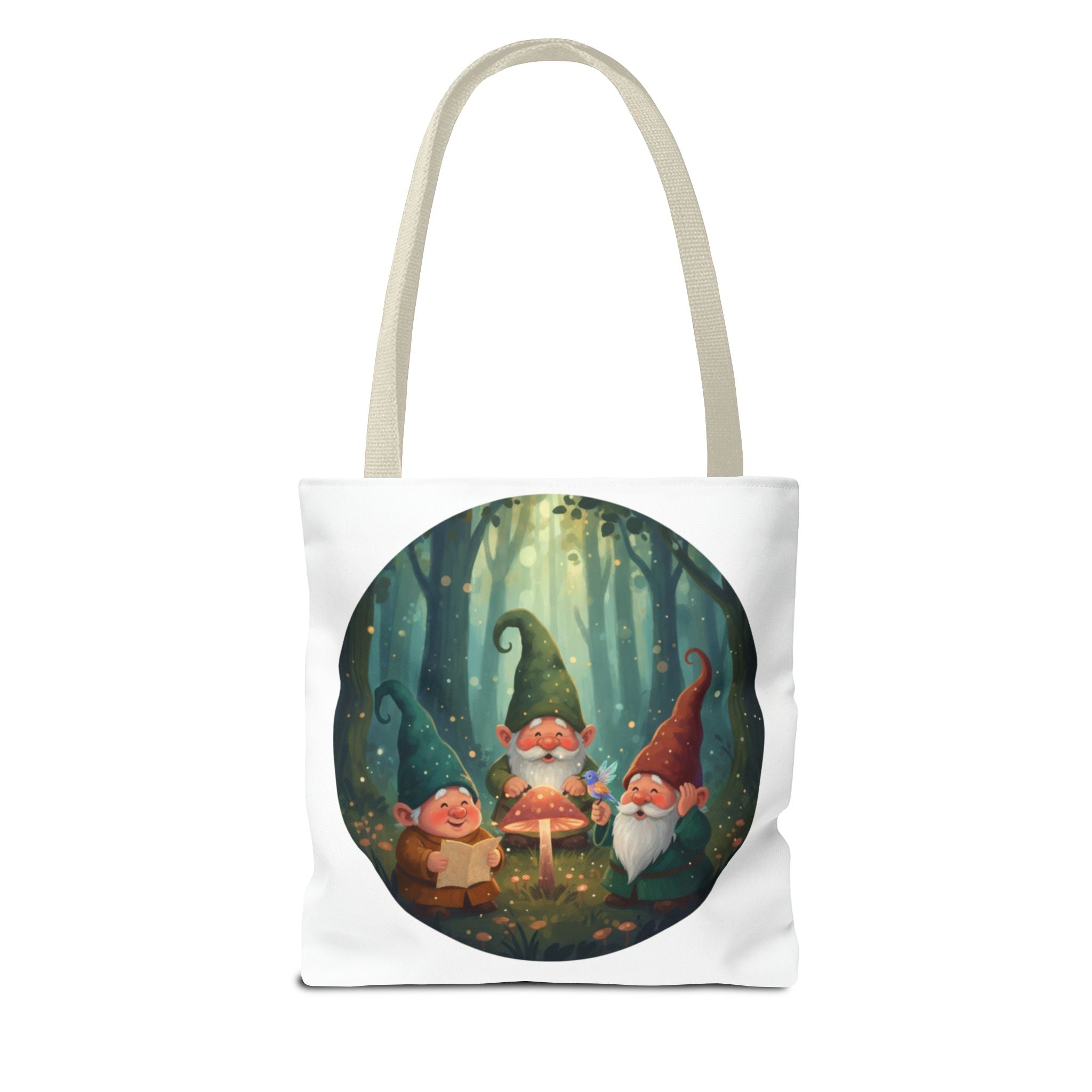 Gnome Forest Tote Bag — Magical Woodland Gnomes All-Over Print