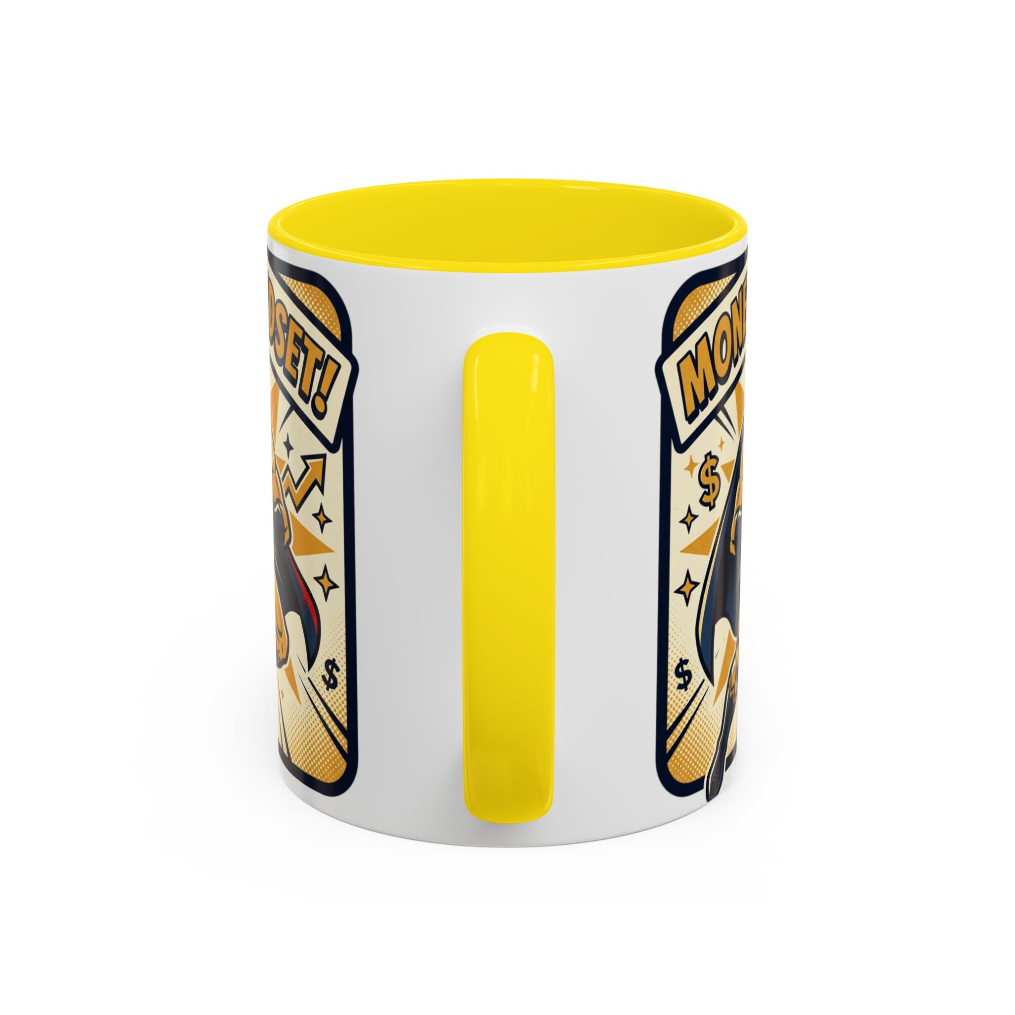 Money Mindset Coffee Mug — Motivational Superhero Design (11/15 oz)