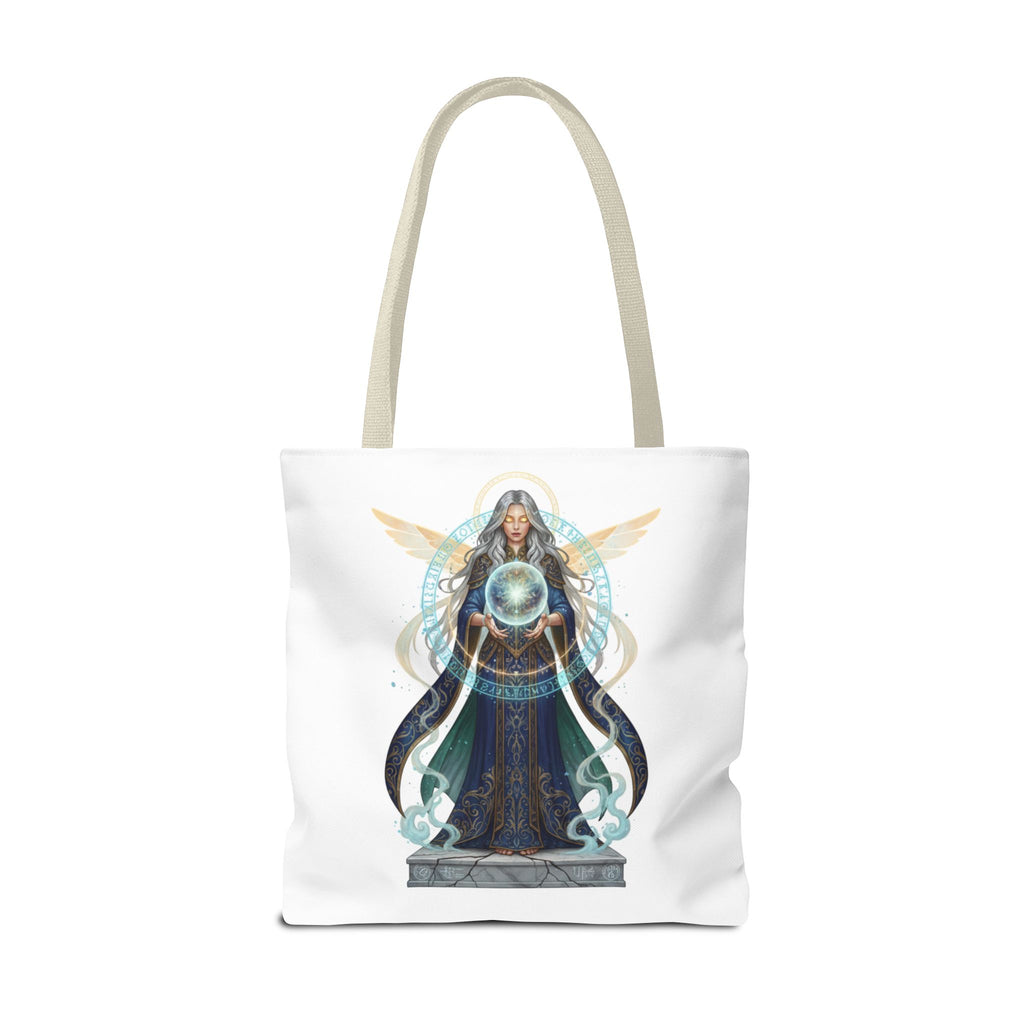 Mystic Oracle Tote Bag — Crystal Ball Seer Illustration