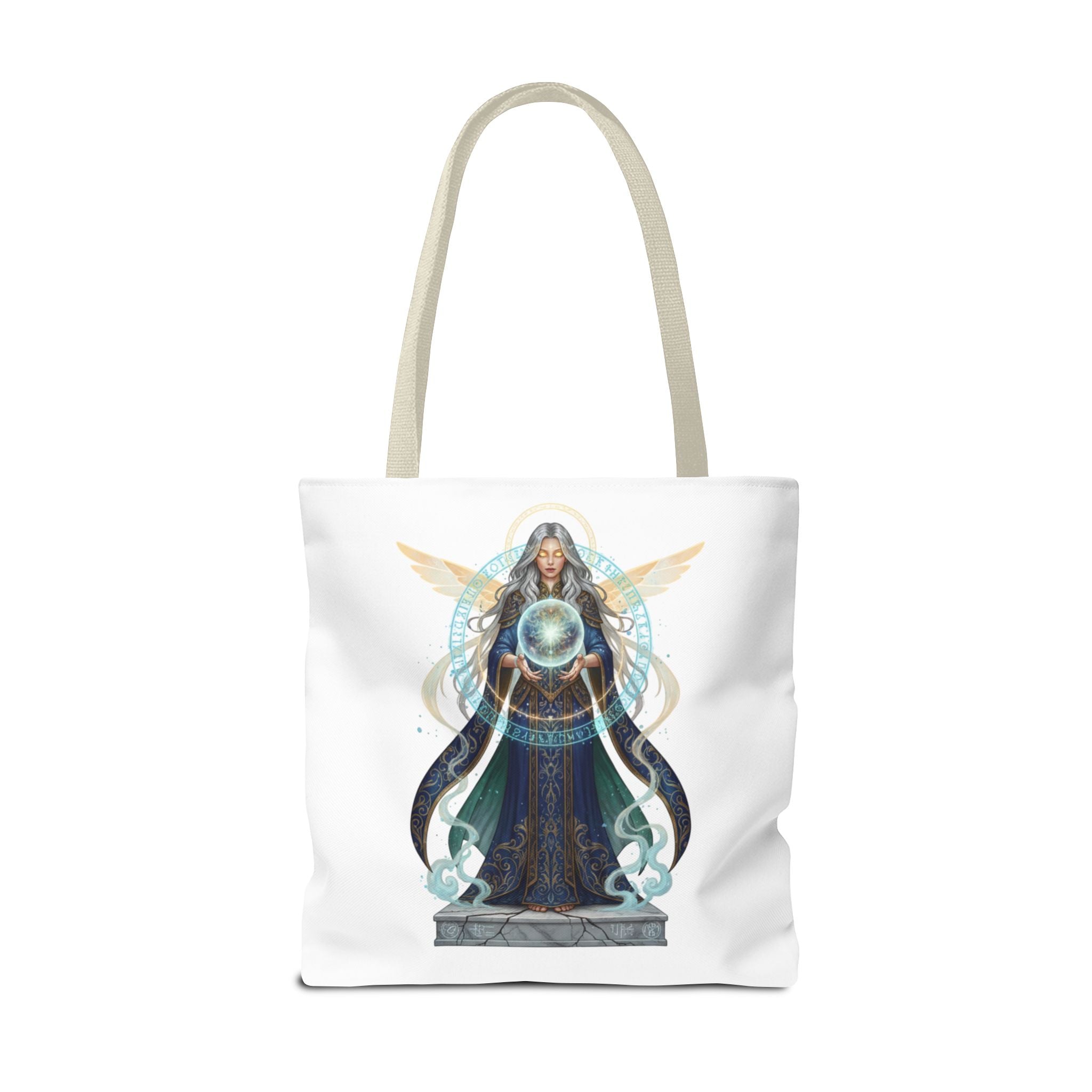 Mystic Oracle Tote Bag — Crystal Ball Seer Illustration