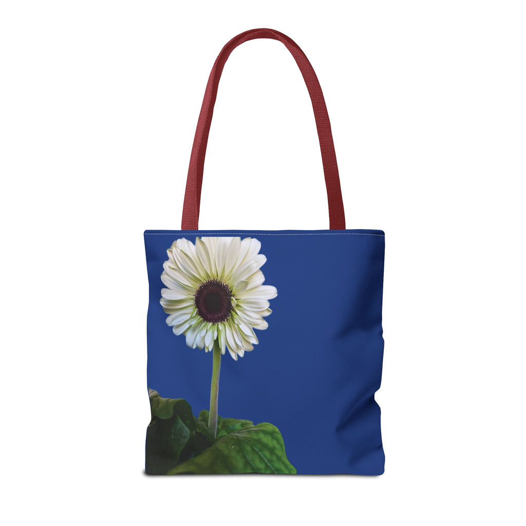 Daisy Print Tote Bag — White Floral All-Over-Print Canvas Tote