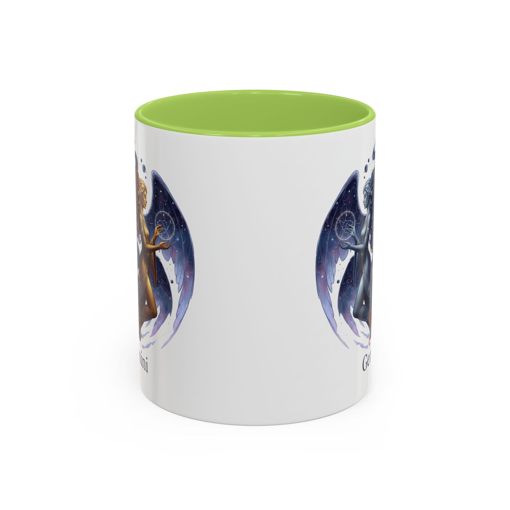 Gemini Zodiac Coffee Mug — Twin Stars Astrology Accent Mug (11/15oz)