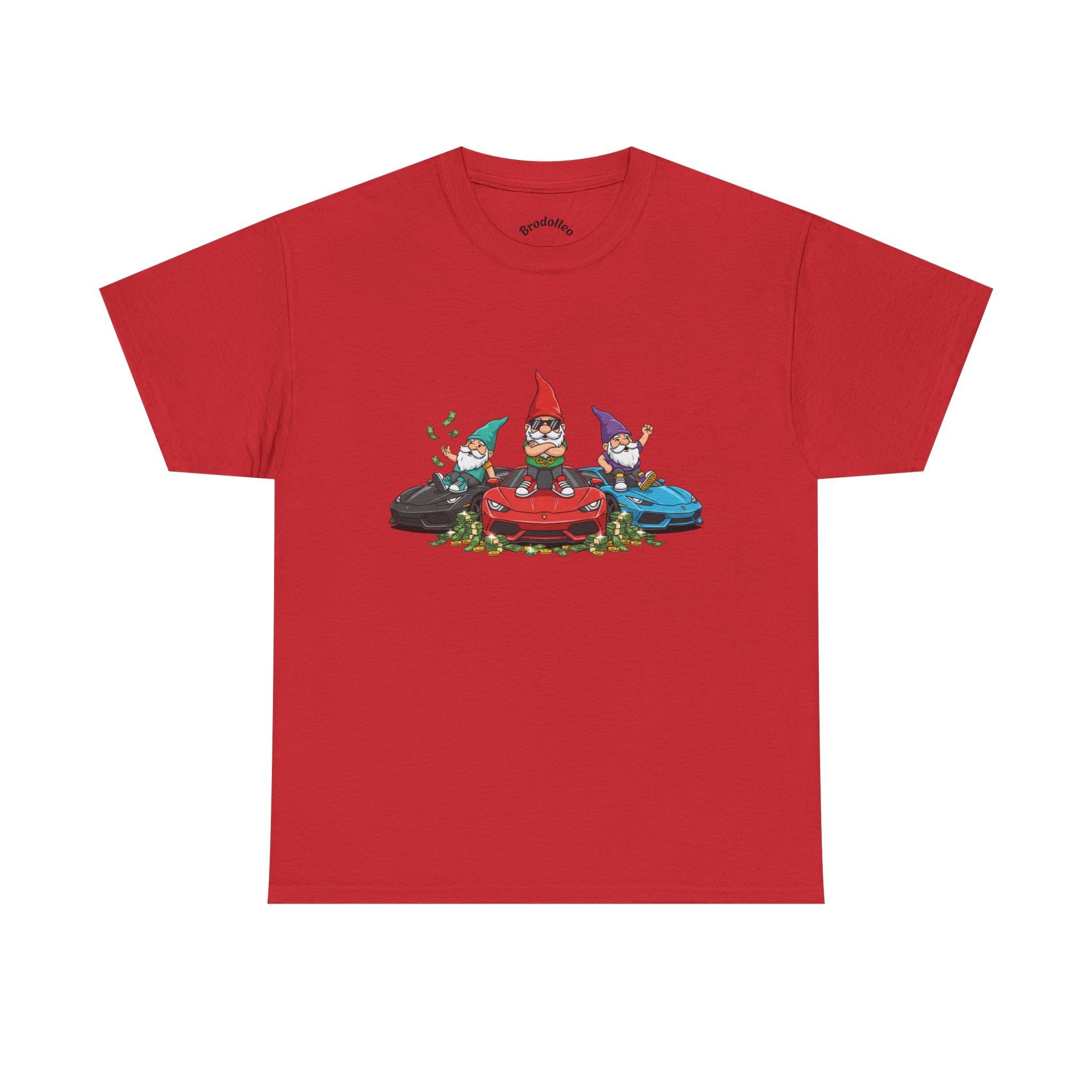Gnome Race Car Tee — Cute Gnome Driving Cars Graphic T-Shirt