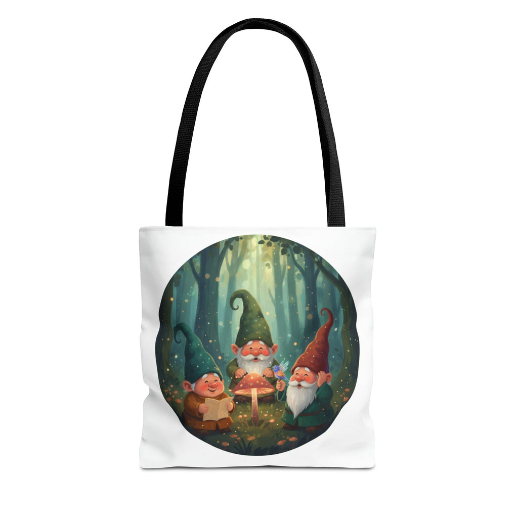 Gnome Forest Tote Bag — Magical Woodland Gnomes All-Over Print