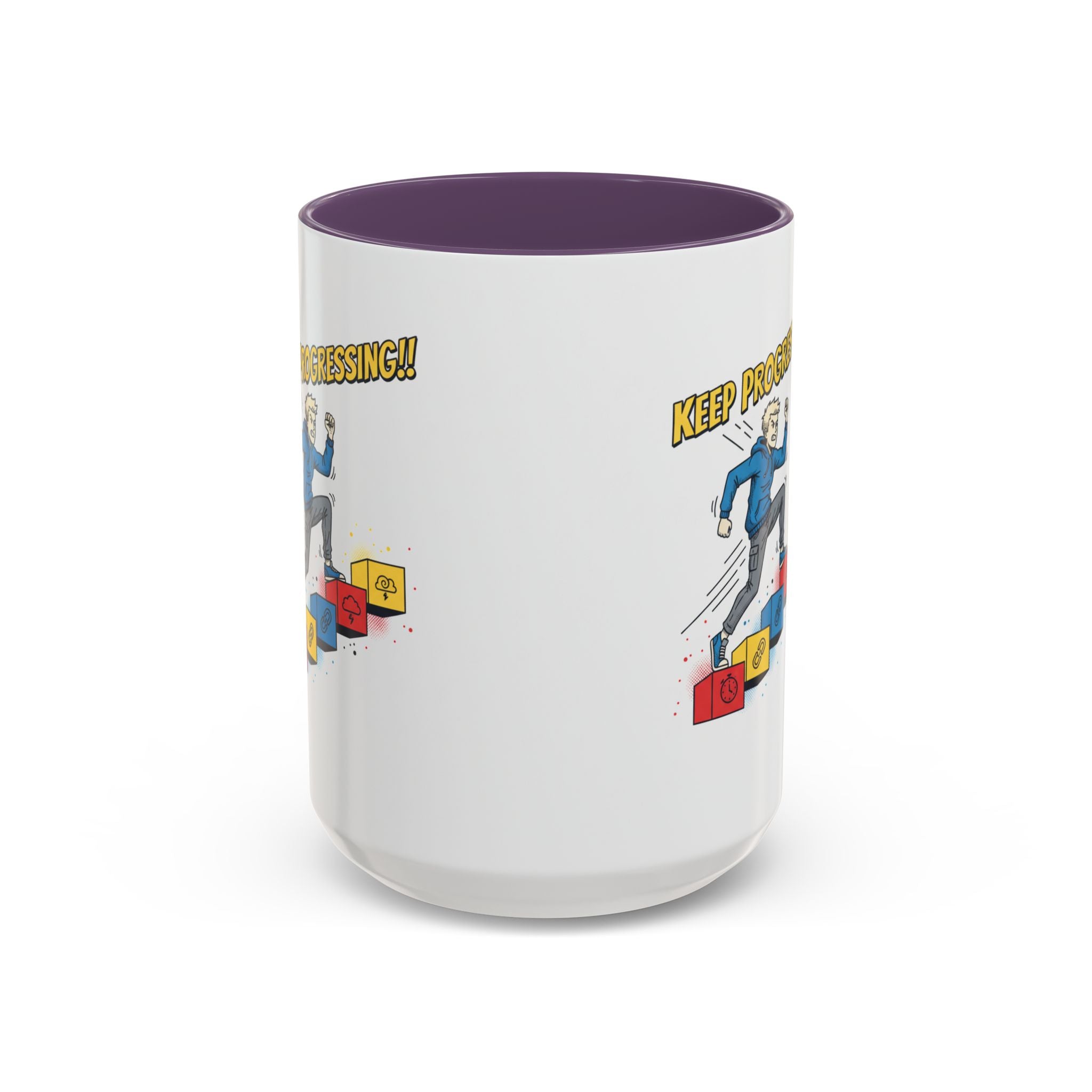 Keep Progressing Coffee Mug — Motivational Accent Mug (11/15oz)