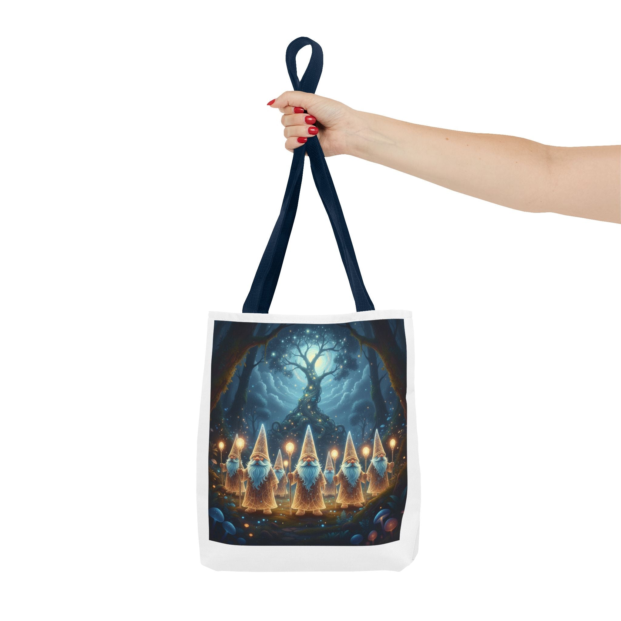 Mystical Gnome Forest Tote Bag — Candlelight Woodland Magic AOP